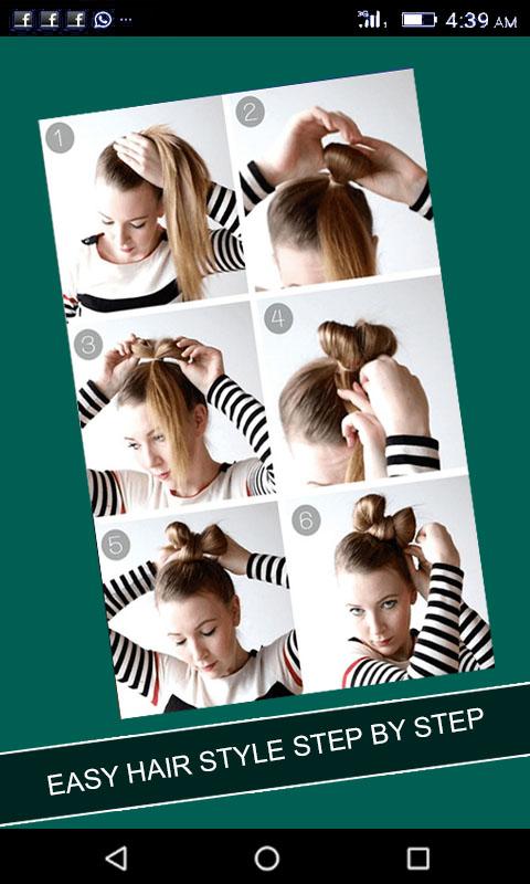 اسکرین شات 1 برنامه Girls Hairstyle Step by Step