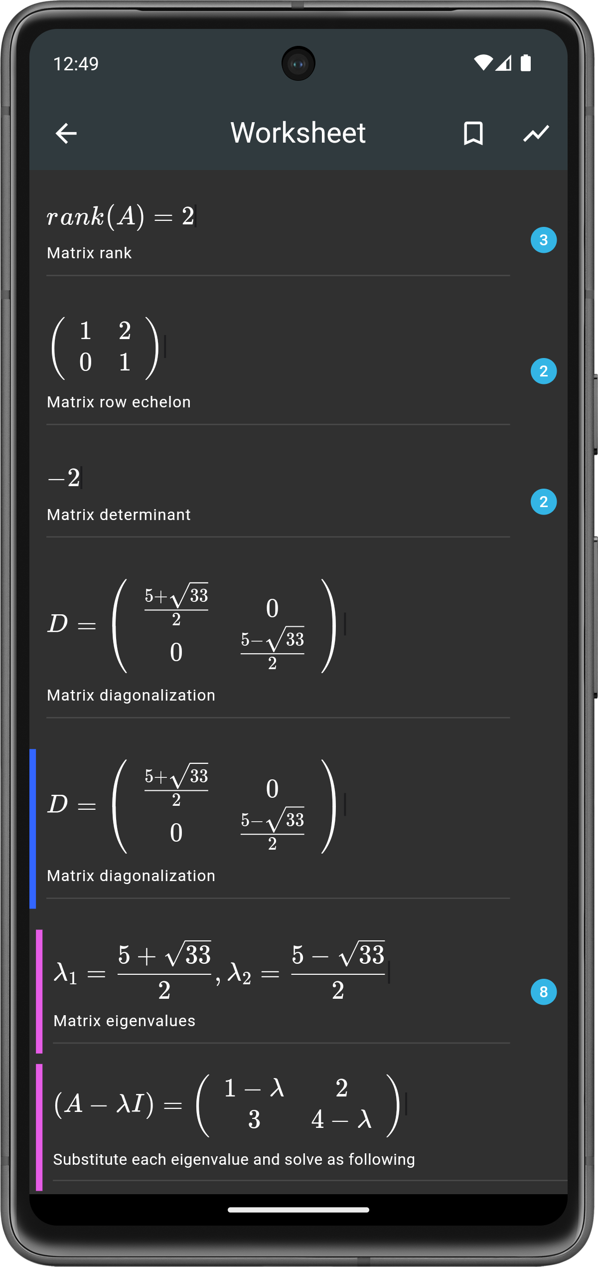 اسکرین شات 6 برنامه MalMath: Step by step solver