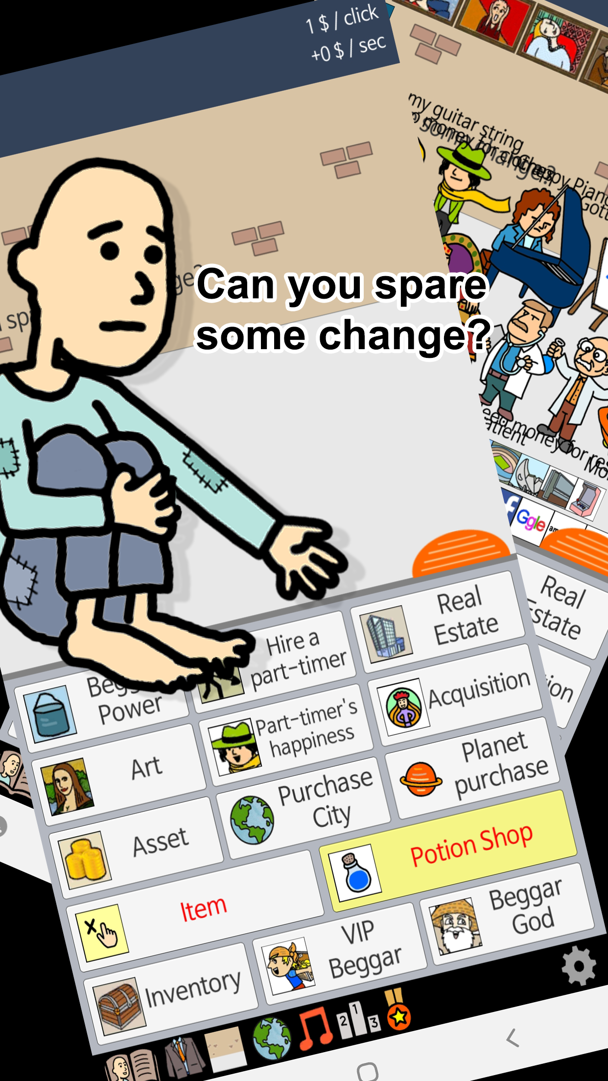 اسکرین شات 1 بازی Beggar Life Clicker adventure