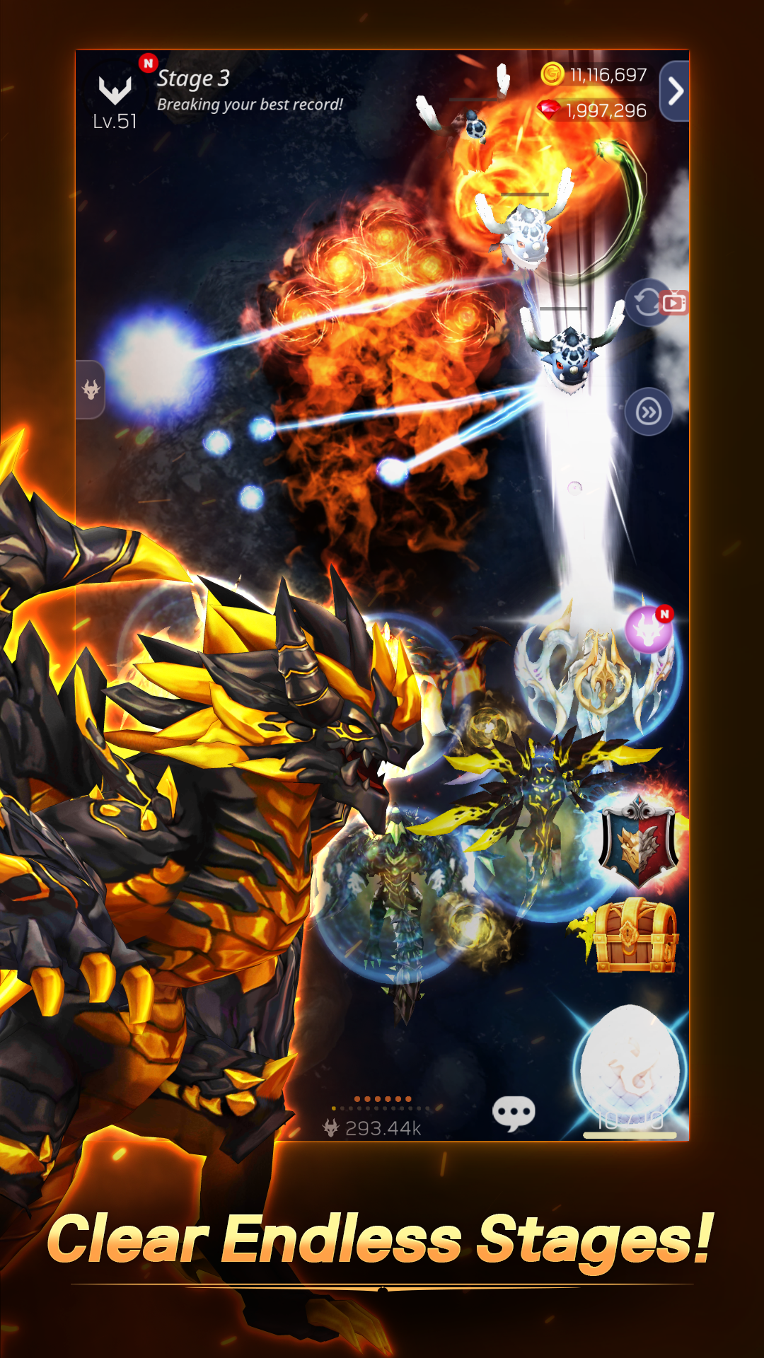 اسکرین شات 1 بازی DragonSky : Idle & Merge