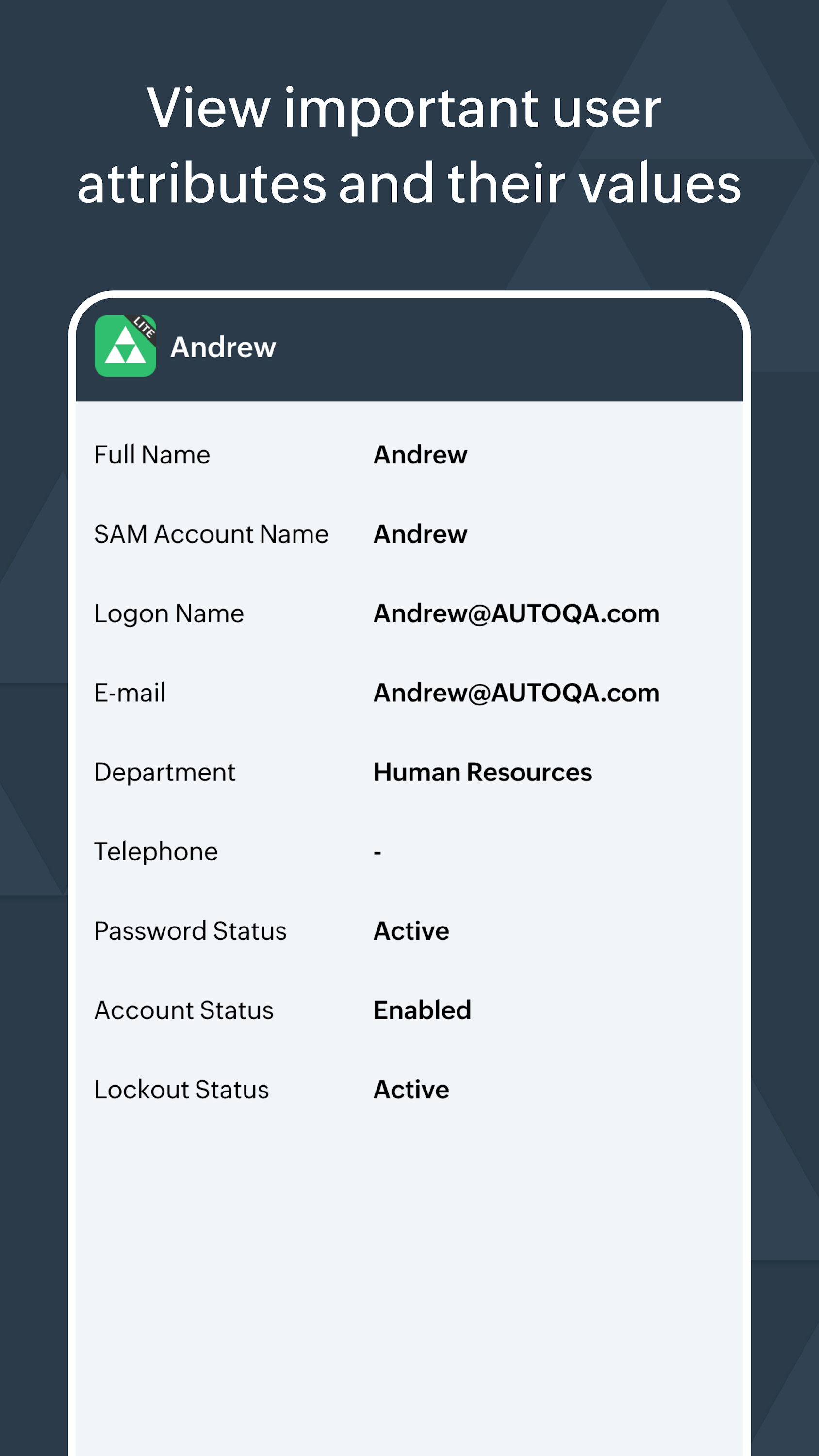 اسکرین شات 3 برنامه Active Directory Manager Lite