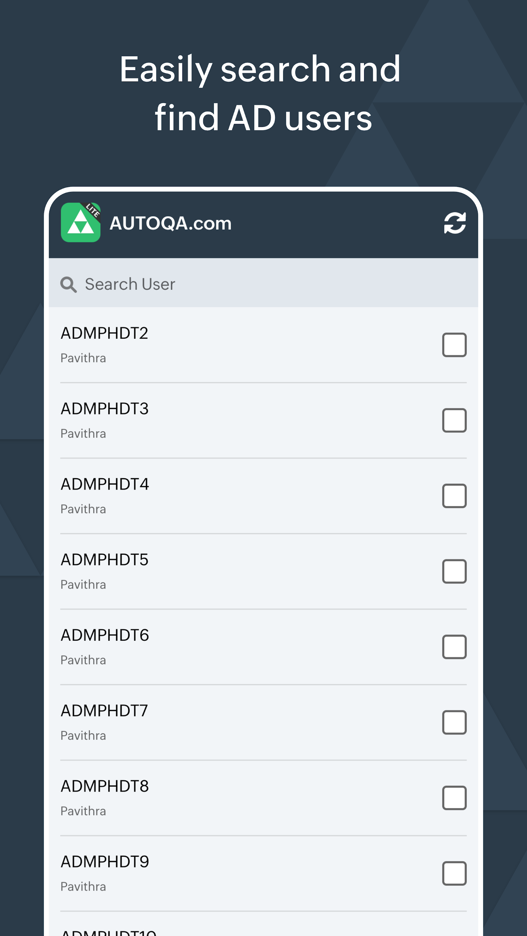 اسکرین شات 2 برنامه Active Directory Manager Lite