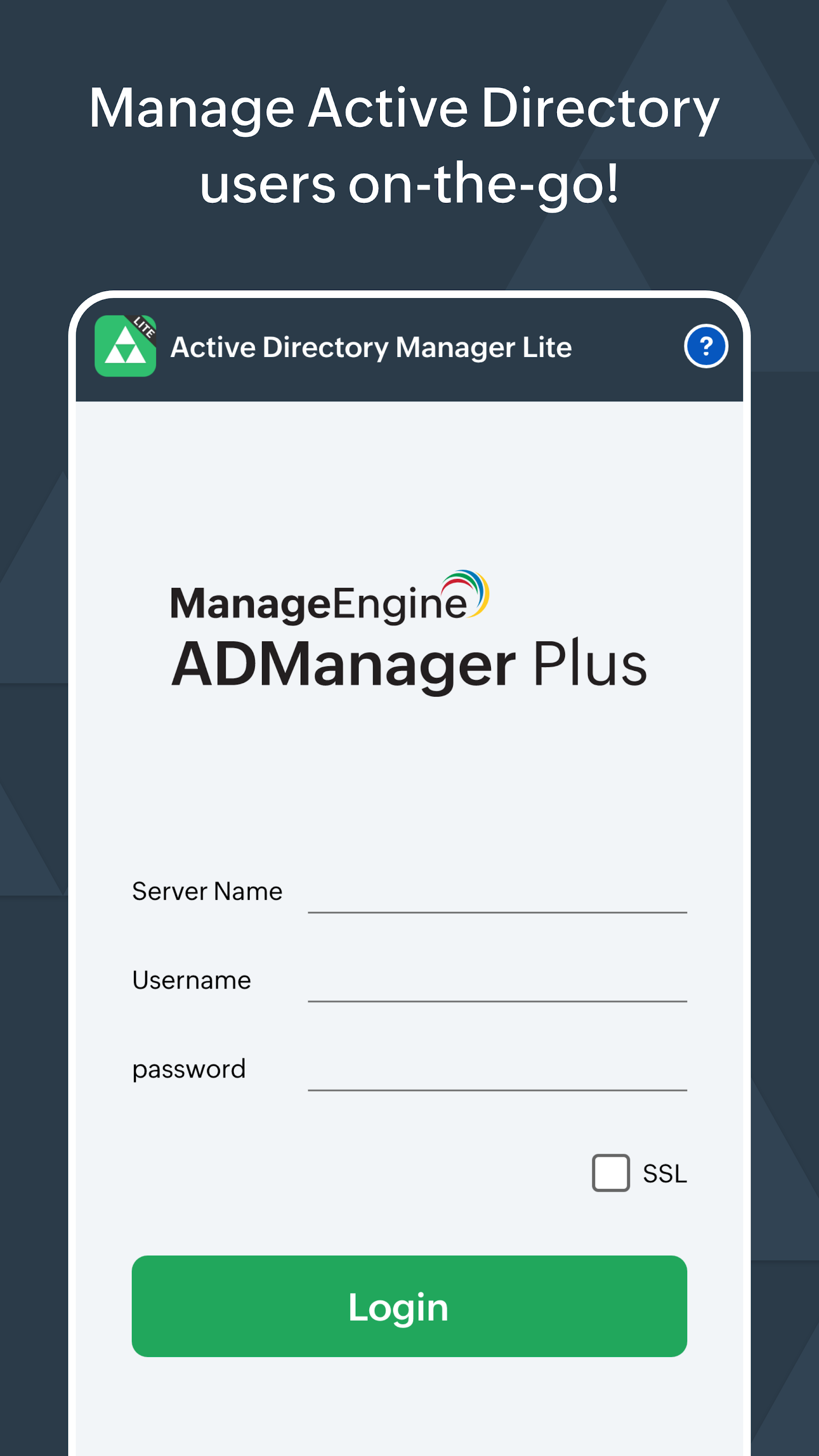 اسکرین شات 1 برنامه Active Directory Manager Lite