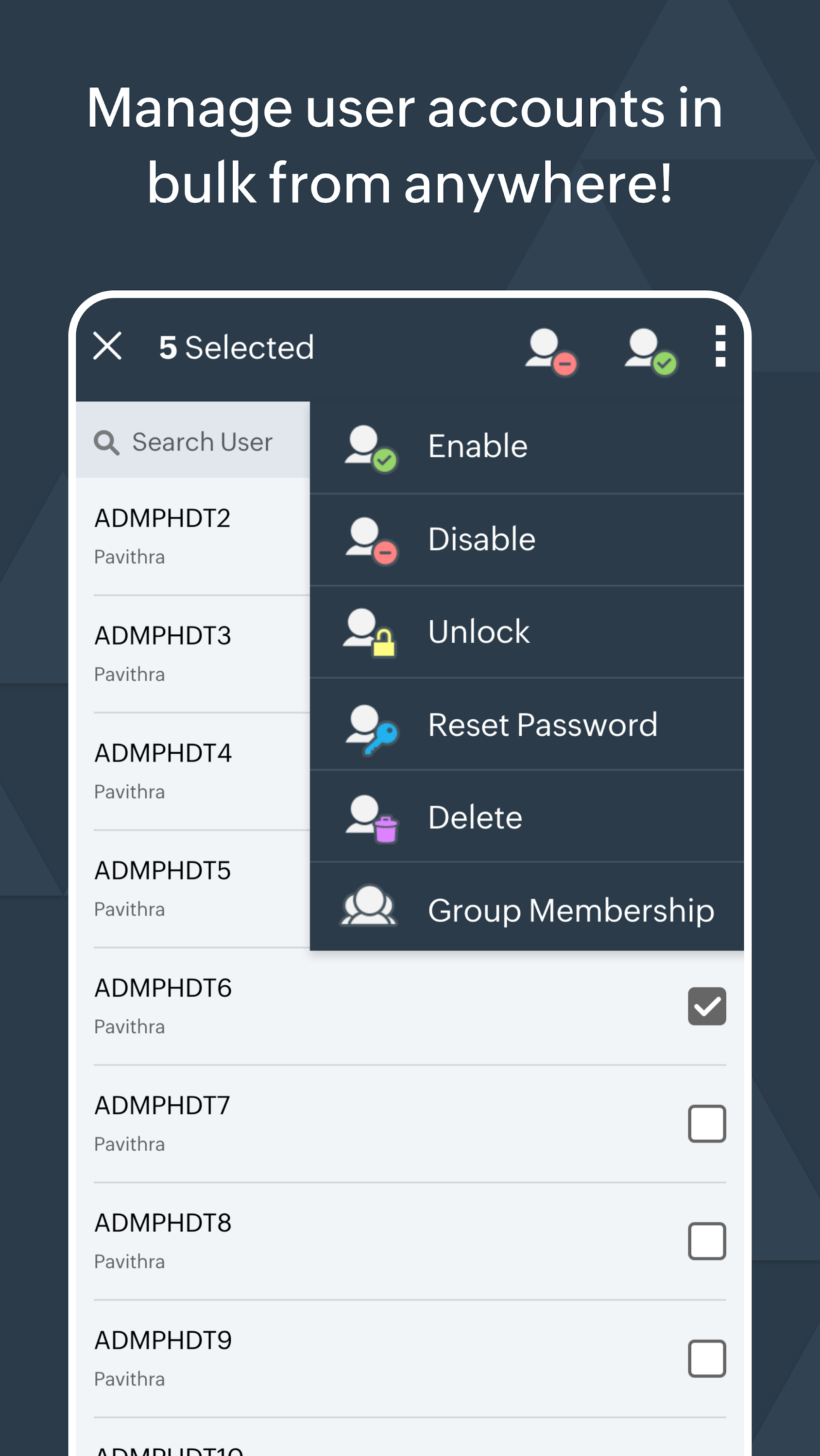 اسکرین شات 4 برنامه Active Directory Manager Lite