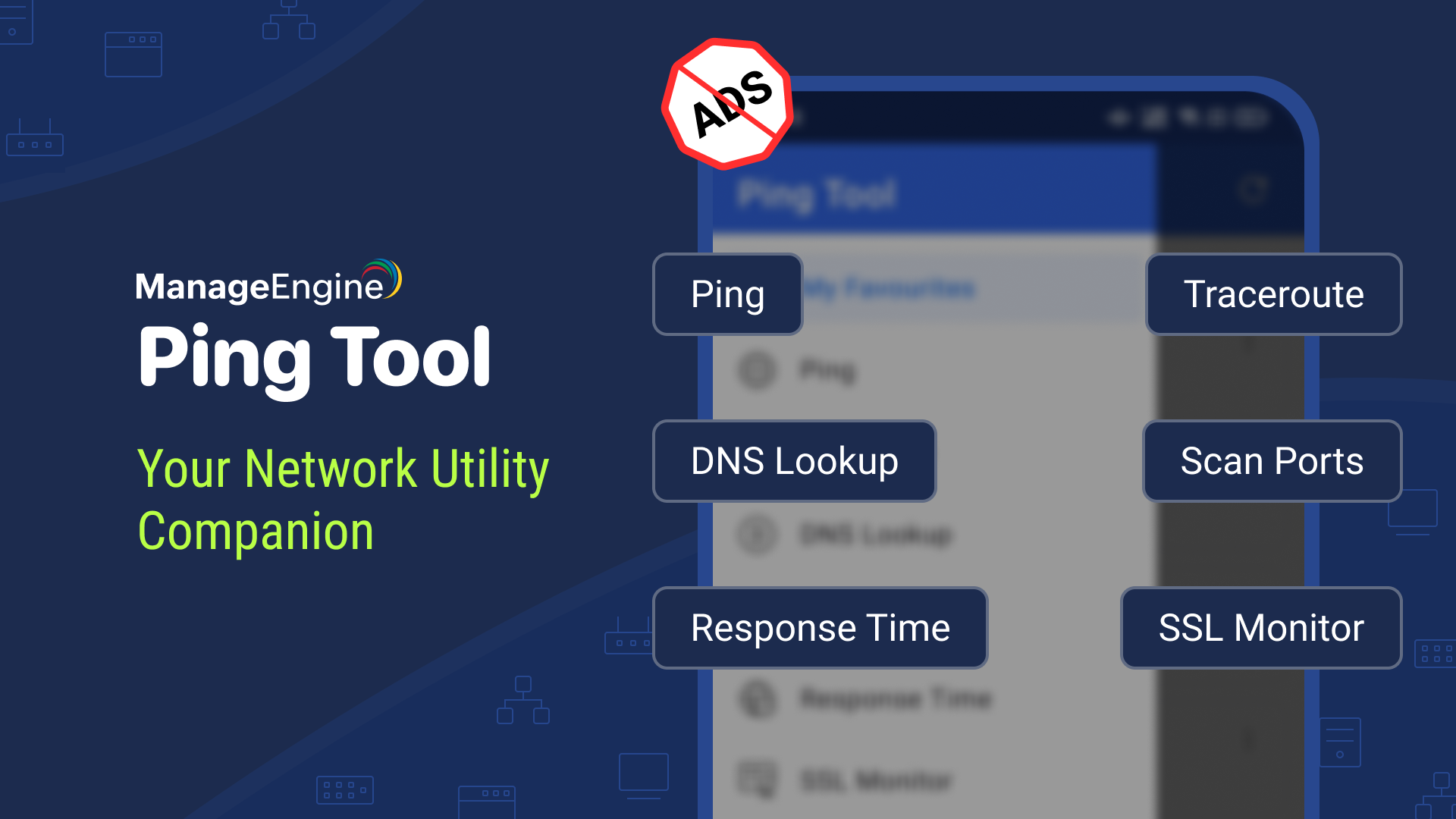 اسکرین شات 1 برنامه Ping Tool - DNS, Port Scanner