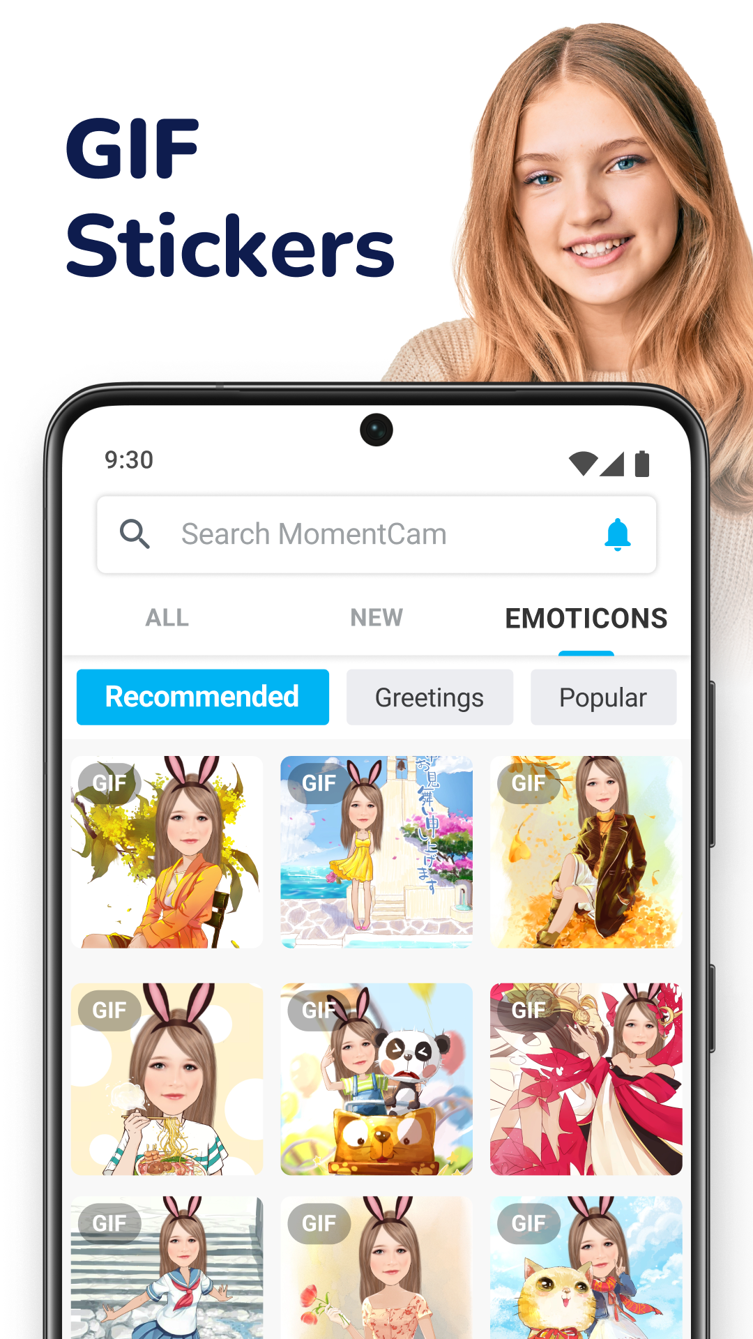 اسکرین شات 3 برنامه MomentCam Cartoons & Stickers