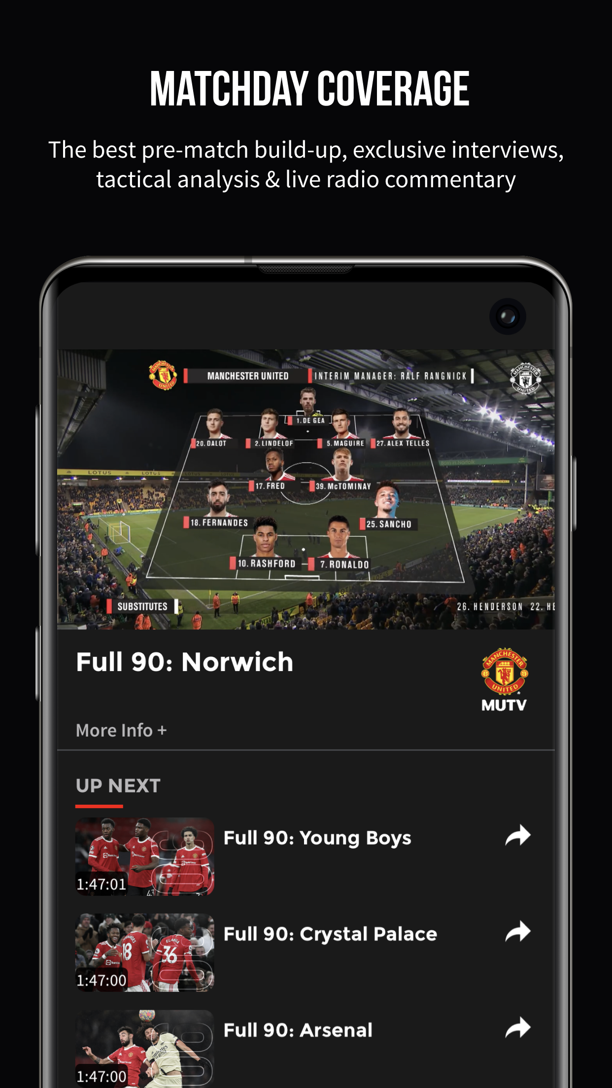 اسکرین شات 7 برنامه MUTV – Manchester United TV