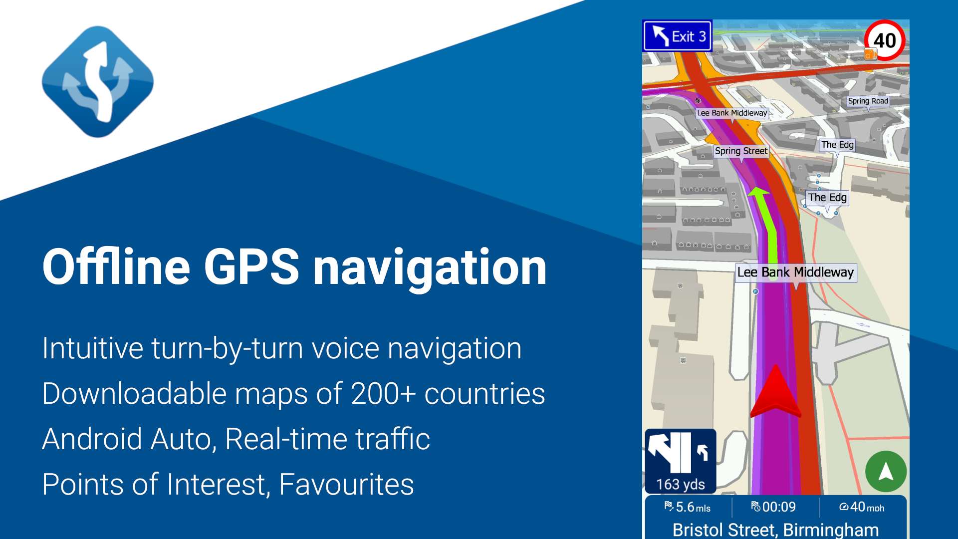 اسکرین شات 1 برنامه MapFactor Navigator