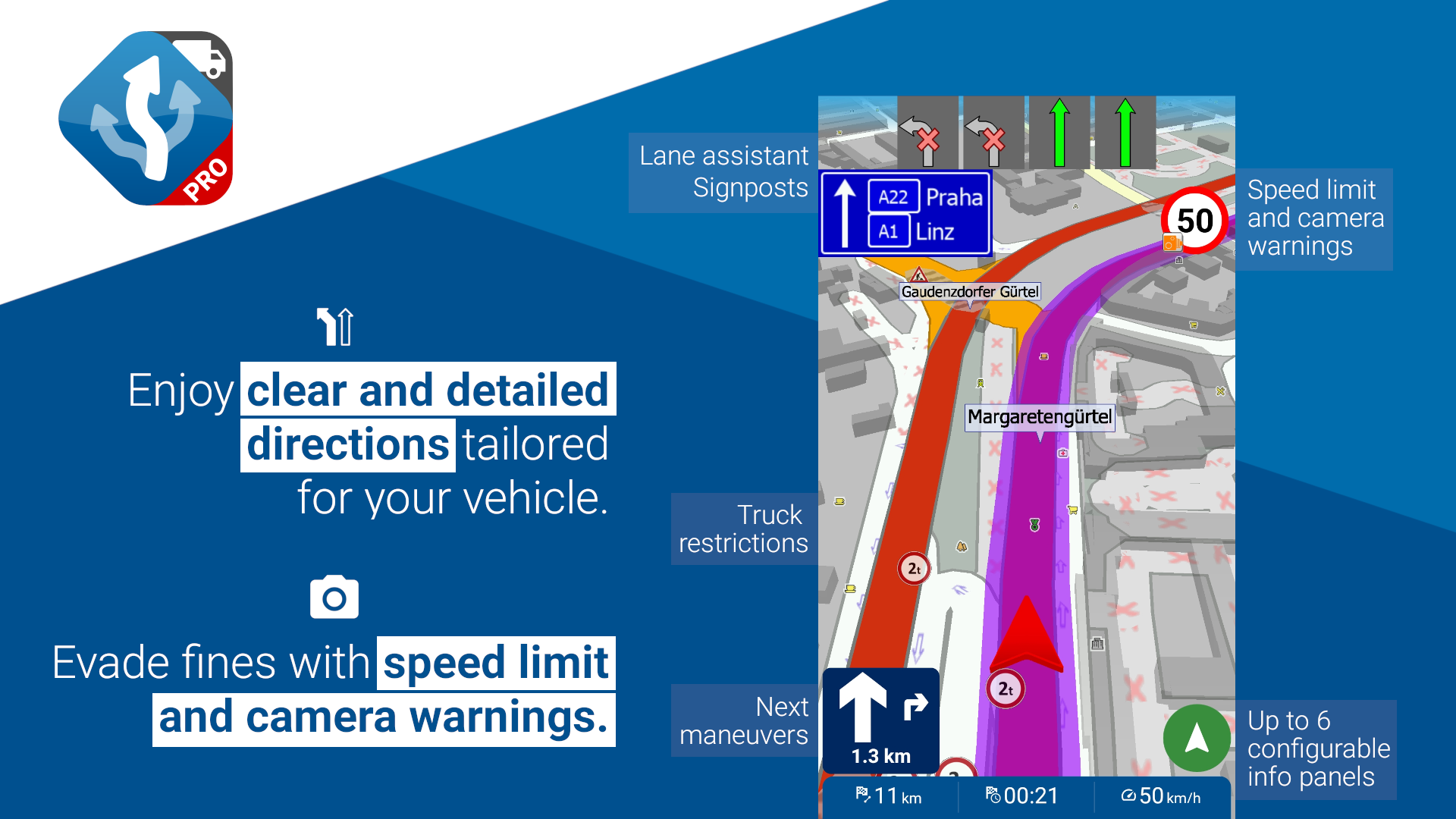 اسکرین شات 3 برنامه MapFactor Navigator Truck Pro