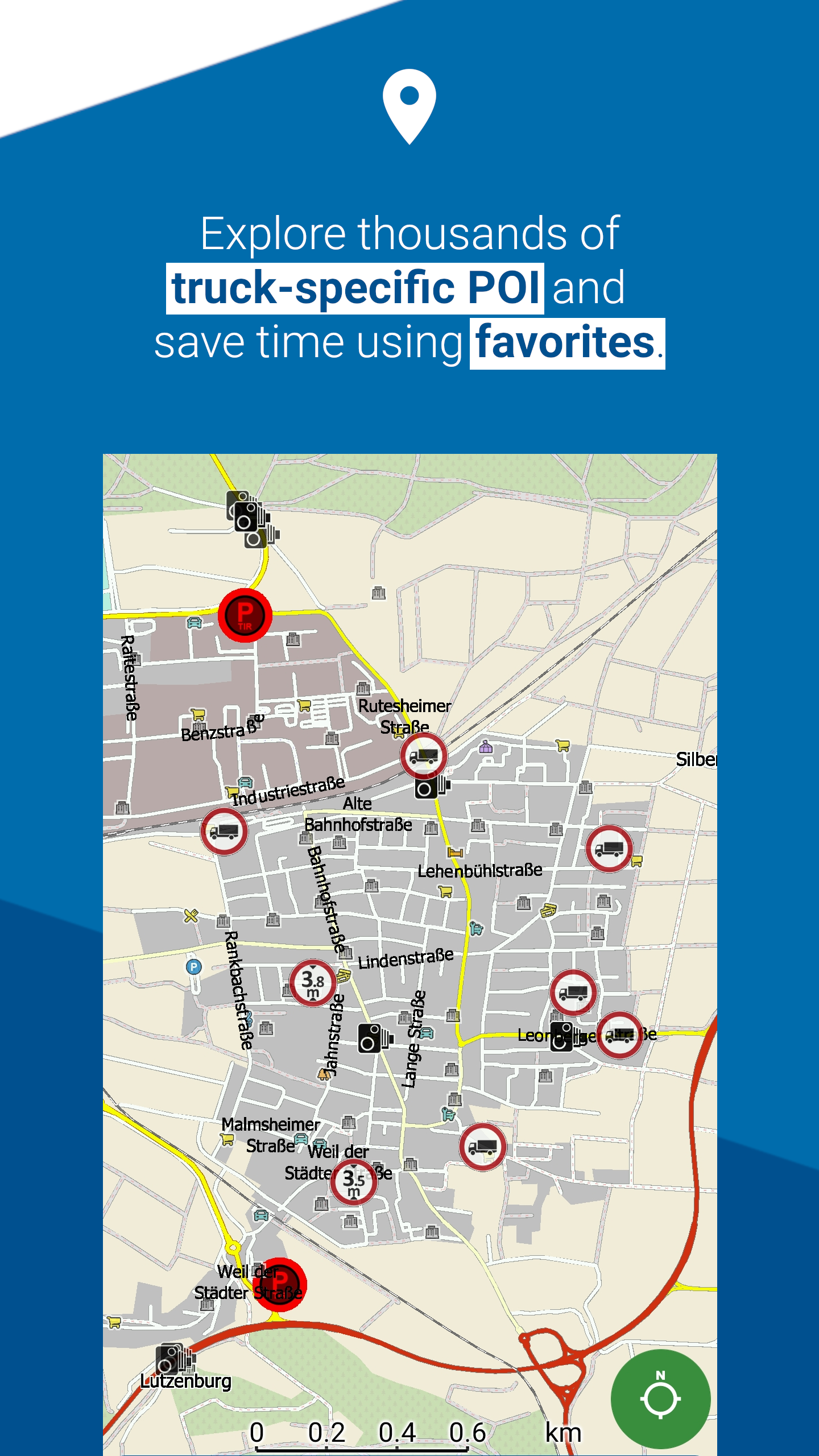 اسکرین شات 6 برنامه MapFactor Navigator Truck Pro