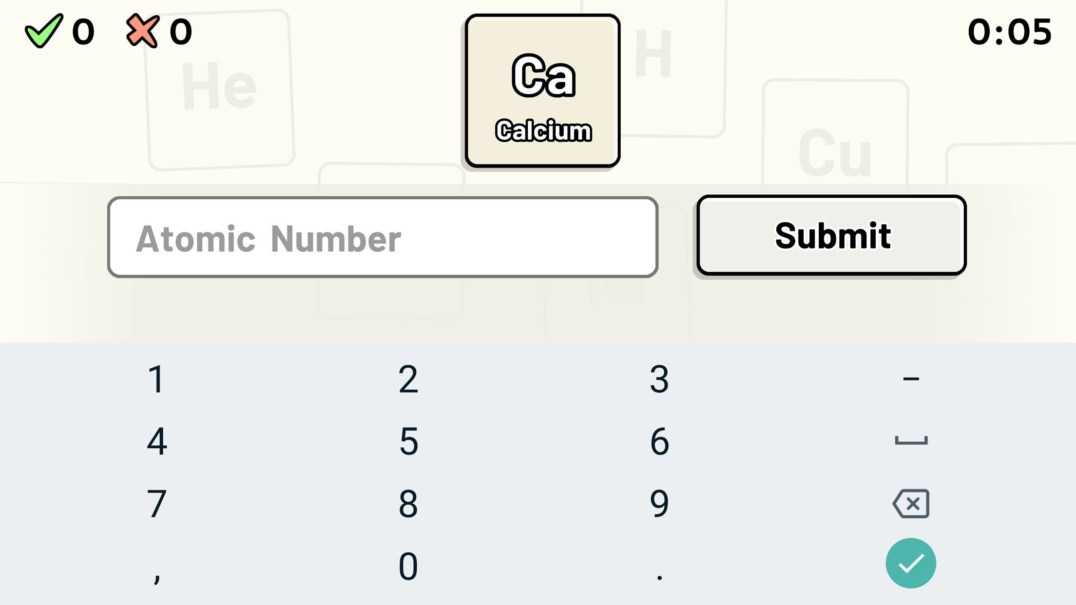 اسکرین شات 4 بازی Periodic Table Quiz