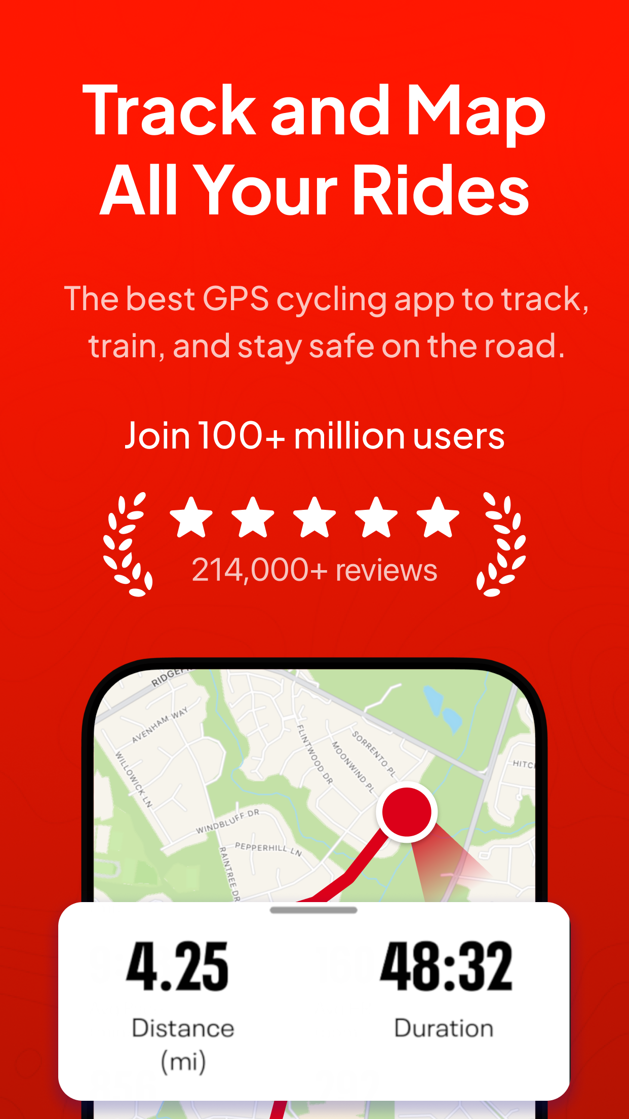 اسکرین شات 1 برنامه Map My Ride With GPS Tracker