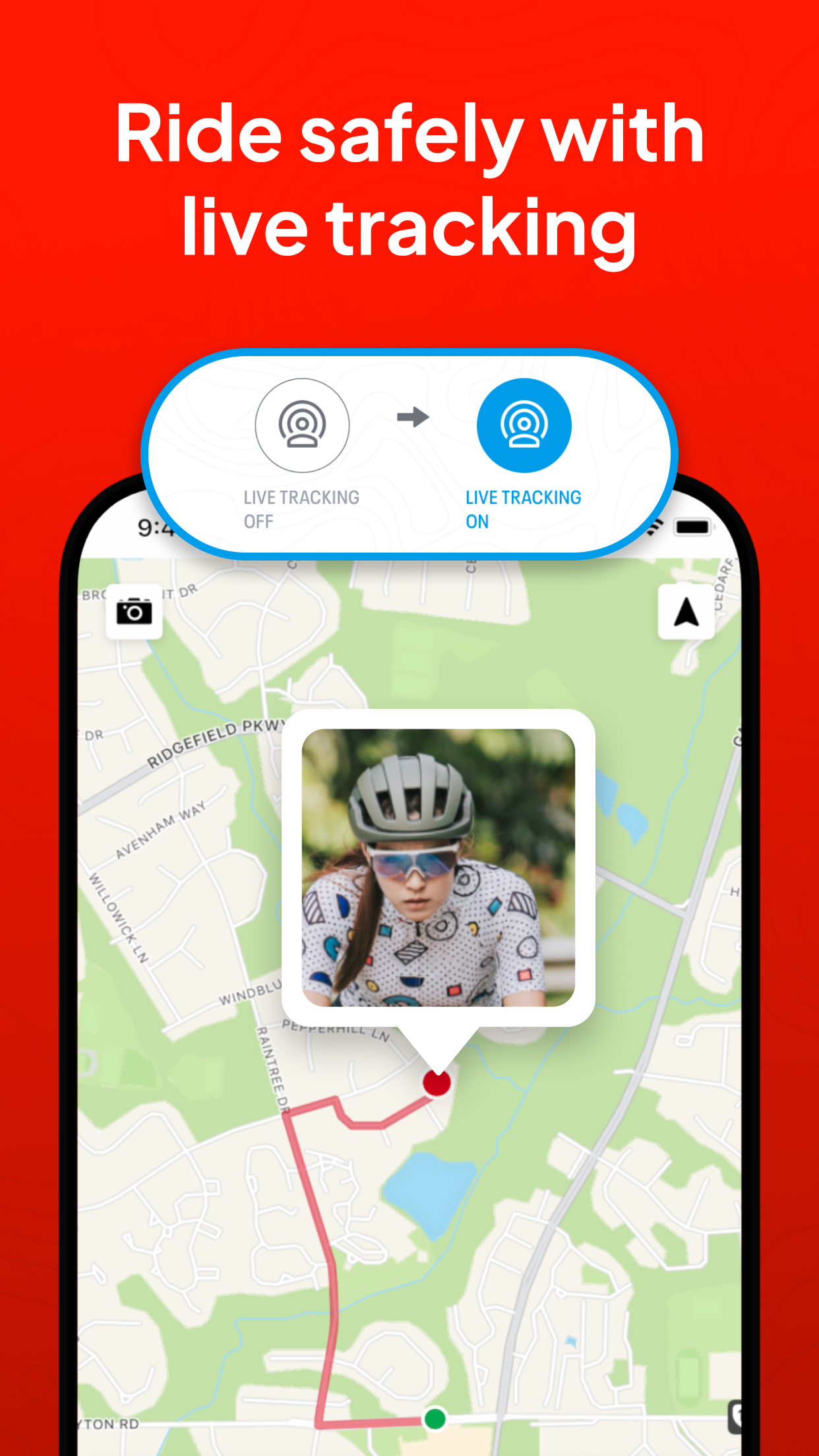 اسکرین شات 2 برنامه Map My Ride With GPS Tracker