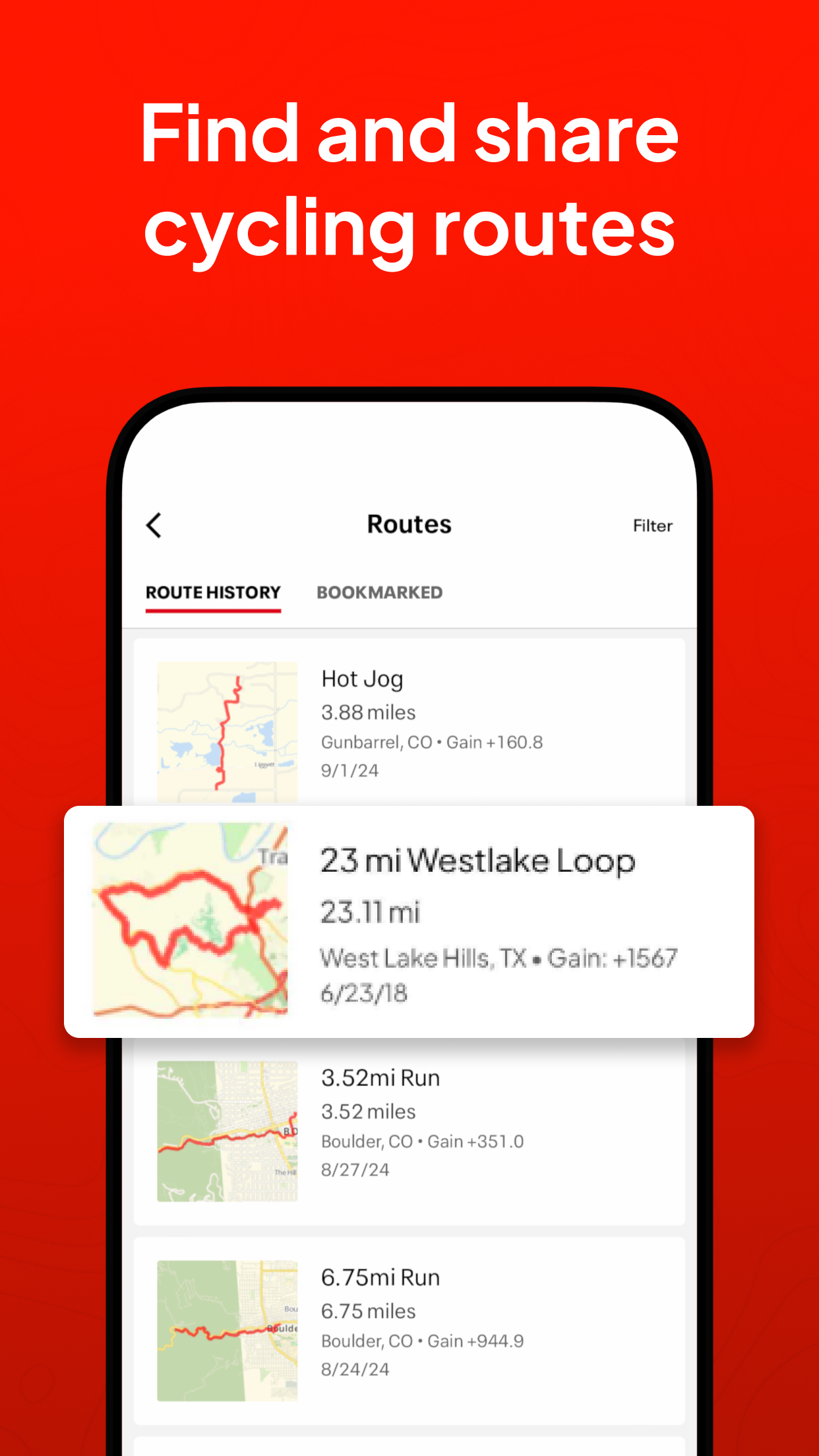اسکرین شات 6 برنامه Map My Ride With GPS Tracker