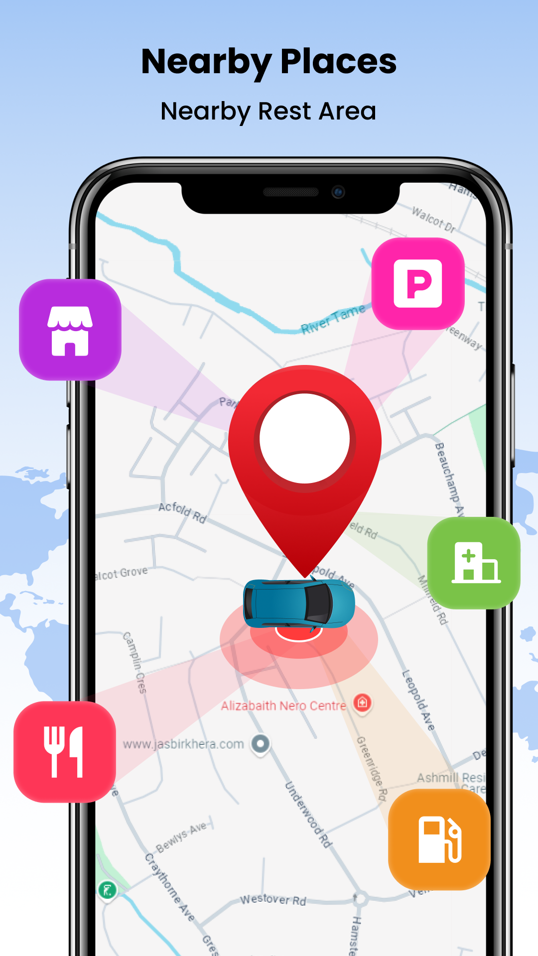 اسکرین شات 5 برنامه Map Navigation & Live Traffic
