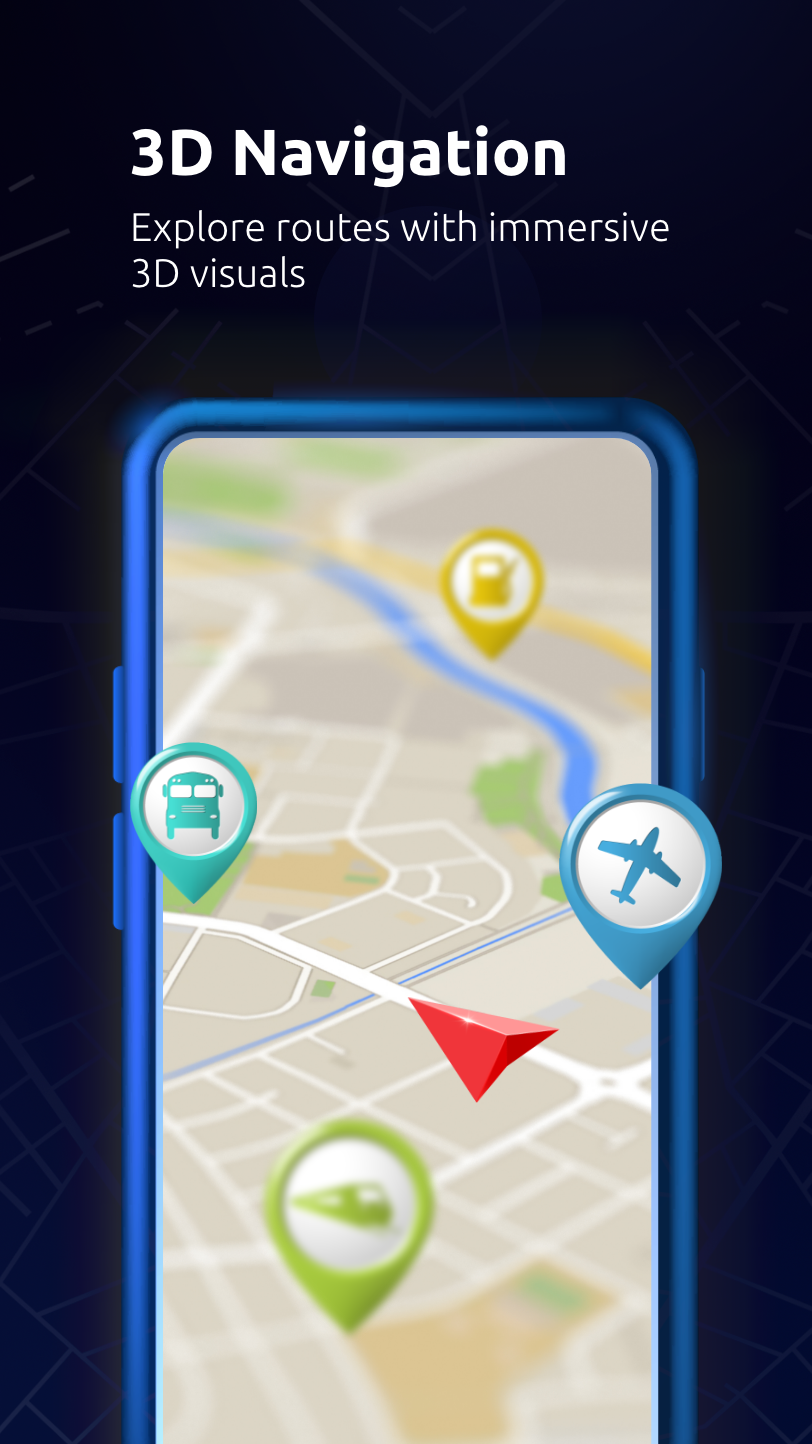 اسکرین شات 3 برنامه Maps All in One, Speedometer