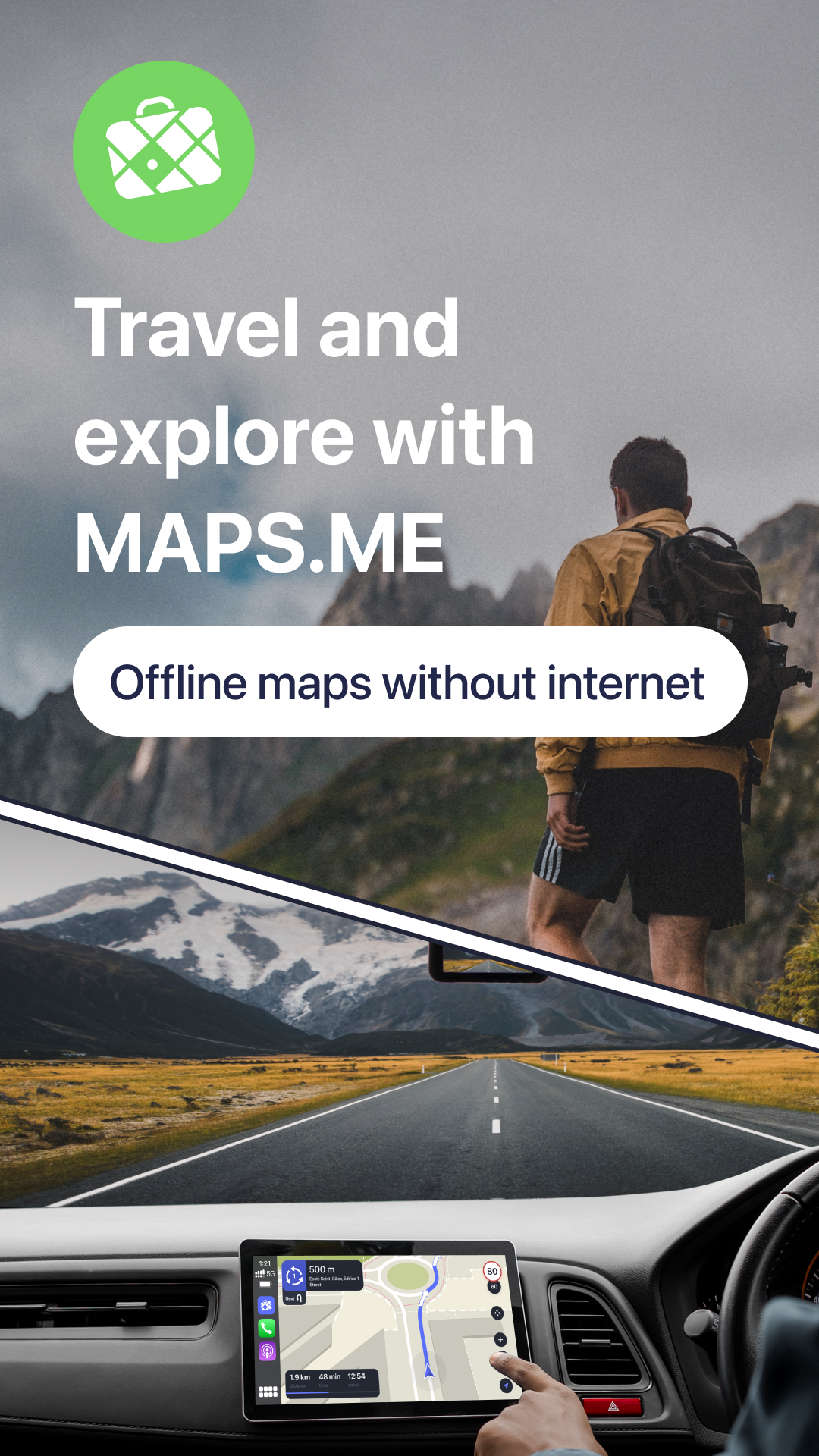 اسکرین شات 1 برنامه MAPS.ME: Offline maps GPS Nav