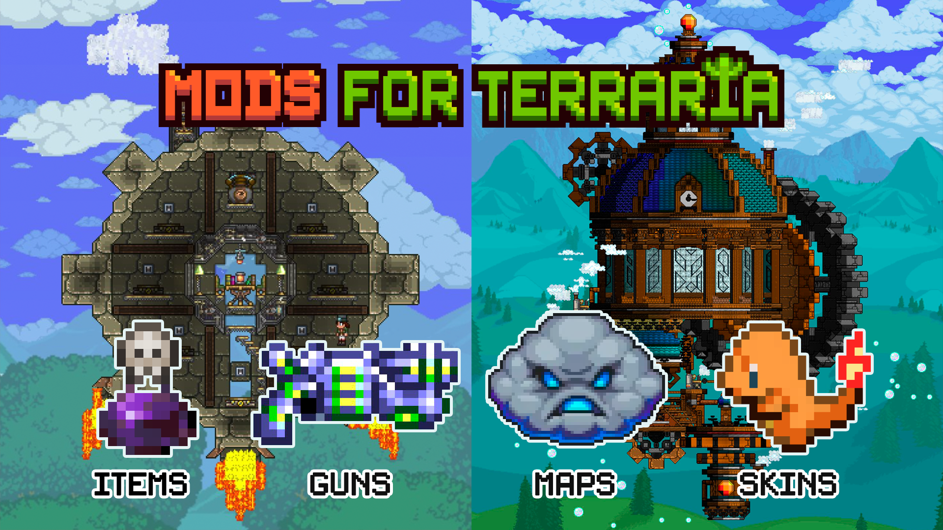 اسکرین شات 1 برنامه Mods for Terraria - Map n Skin