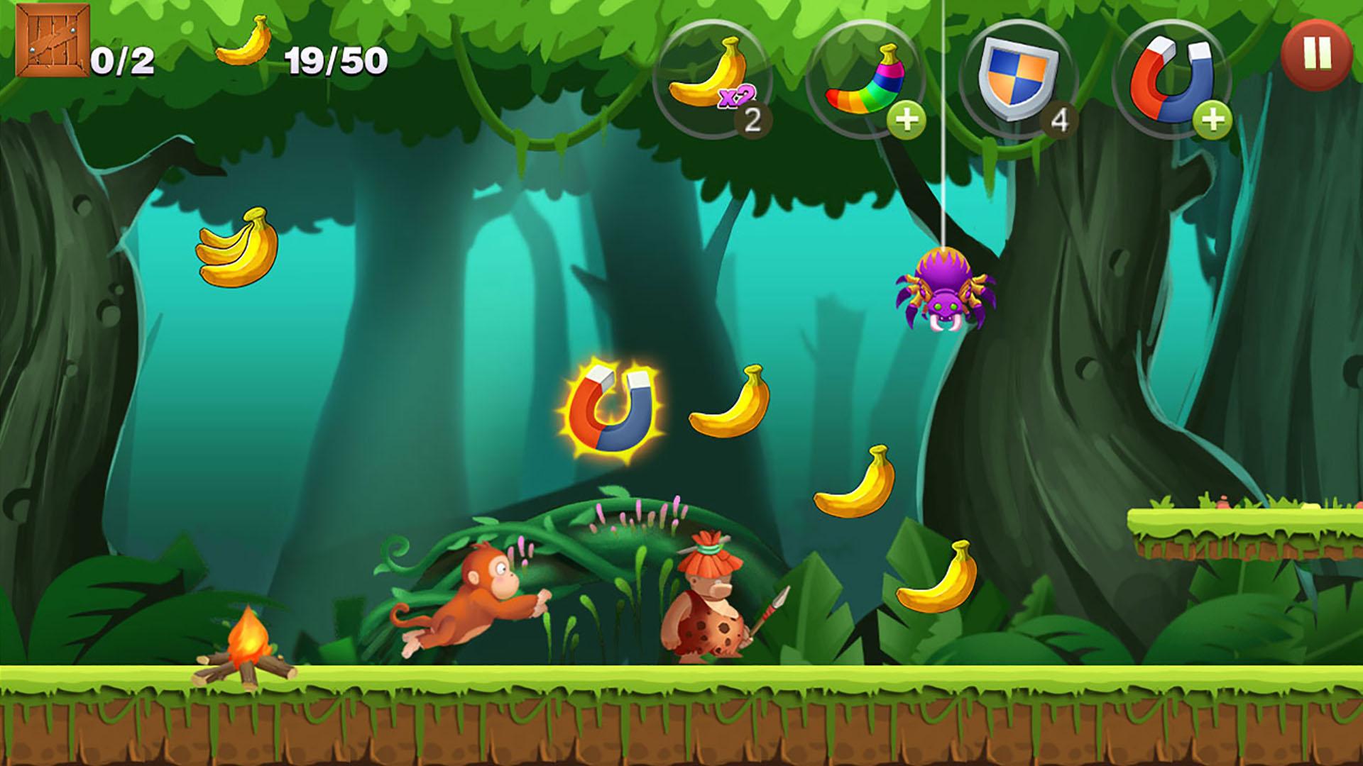 اسکرین شات 4 بازی Jungle Monkey Run