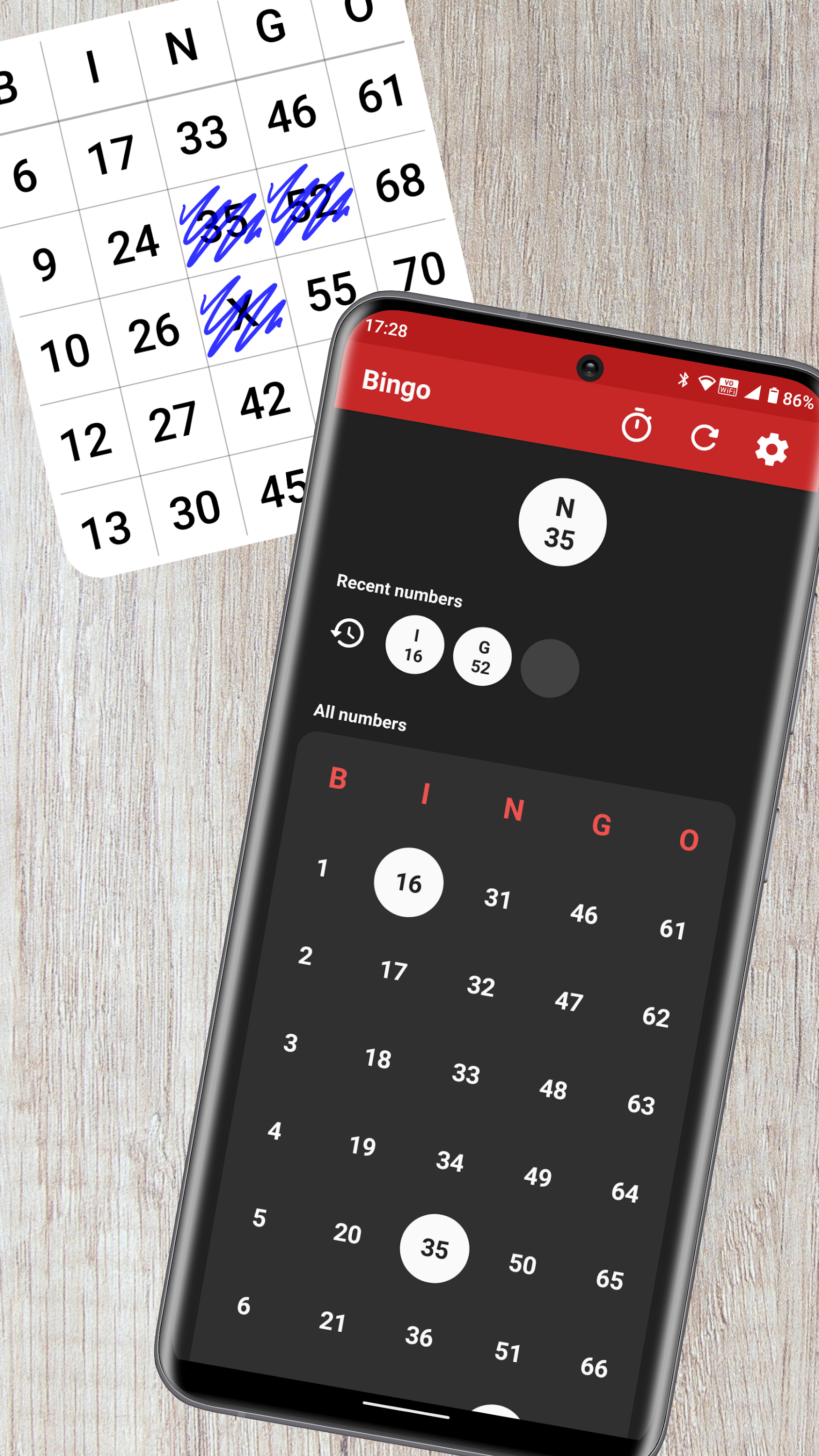 اسکرین شات 1 بازی Bingo Generator & Caller
