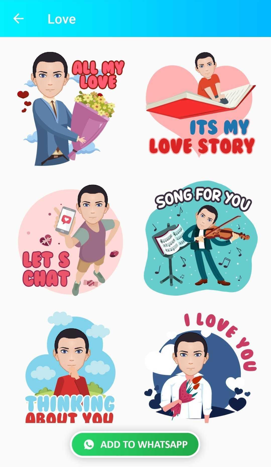 اسکرین شات 2 برنامه Avatar Sticker for WhatsApp