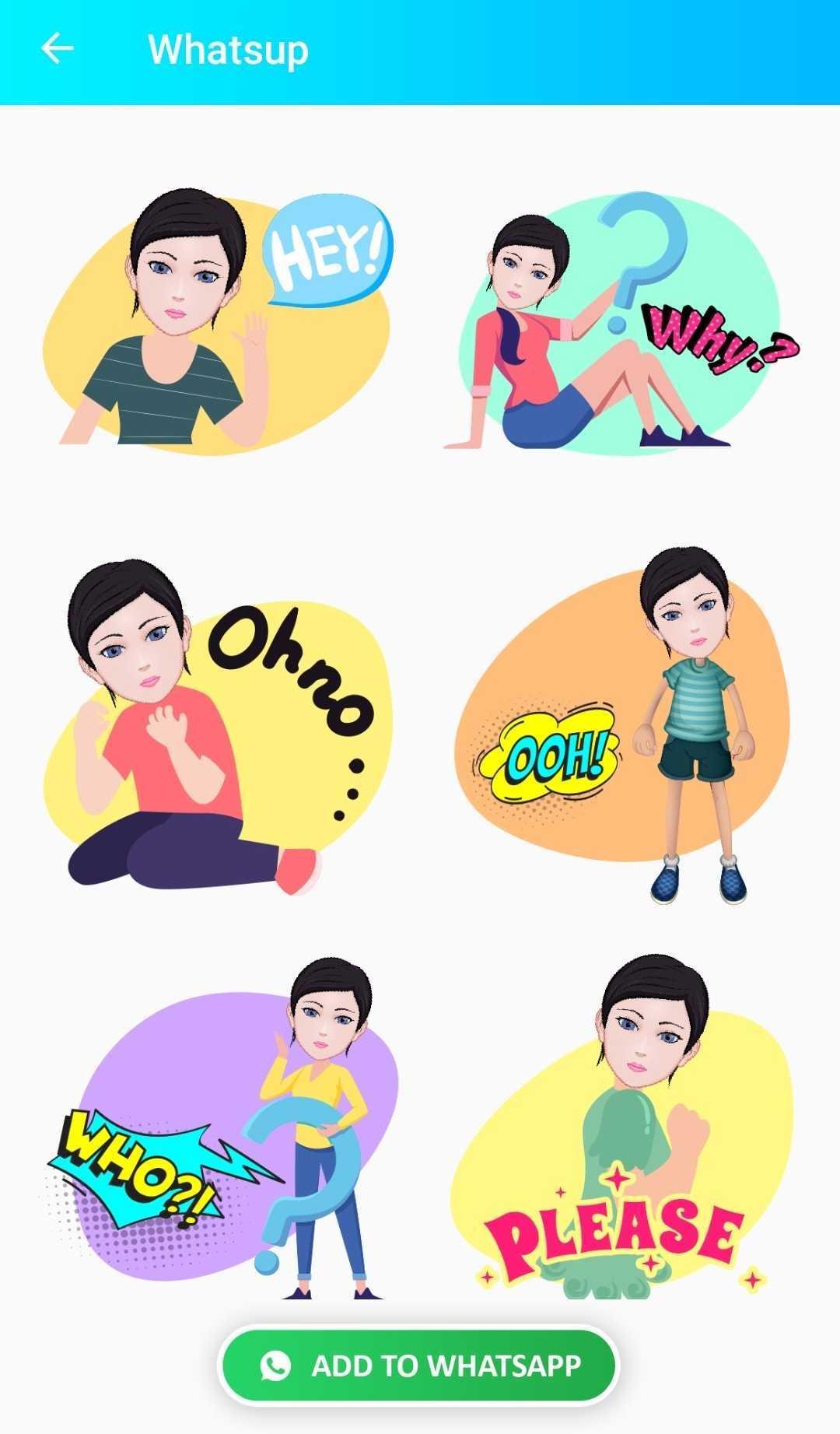 اسکرین شات 8 برنامه Avatar Sticker for WhatsApp