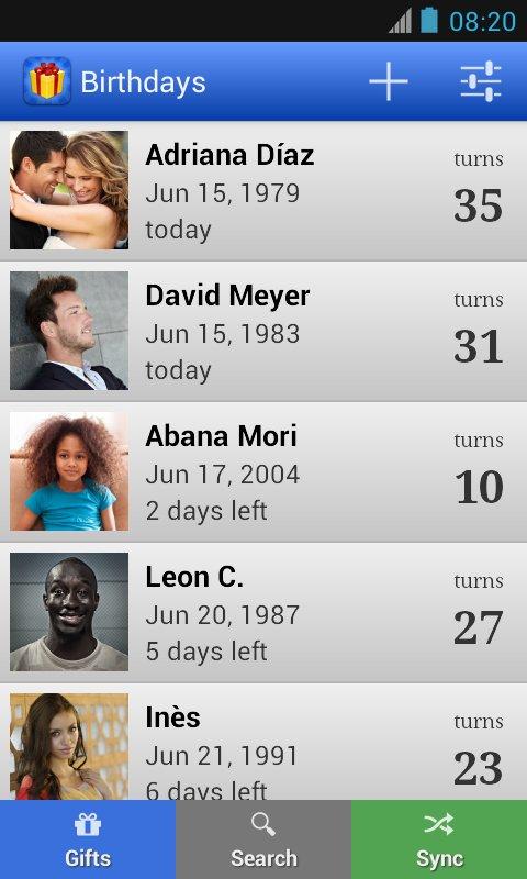اسکرین شات 1 برنامه Birthdays for Android