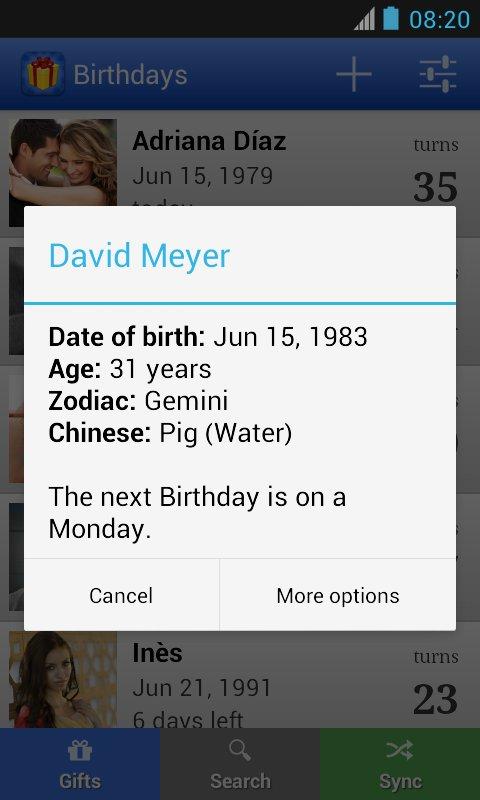 اسکرین شات 2 برنامه Birthdays for Android