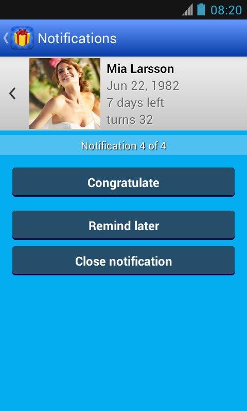 اسکرین شات 3 برنامه Birthdays for Android