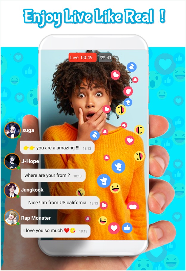 اسکرین شات 3 برنامه jimin bst Fake call & chat