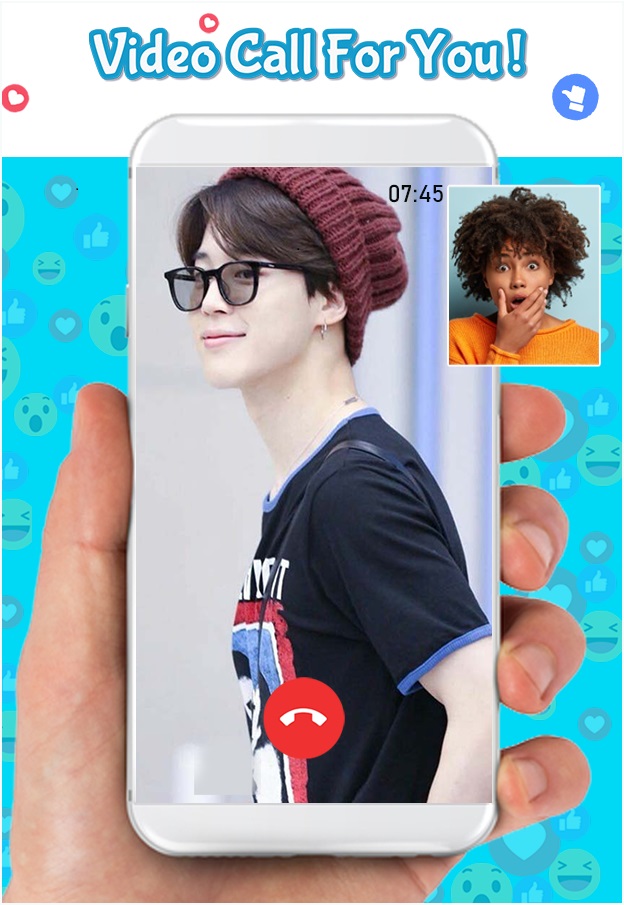 اسکرین شات 4 برنامه jimin bst Fake call & chat