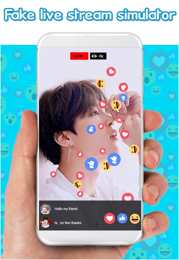 اسکرین شات 2 برنامه jimin bst Fake call & chat