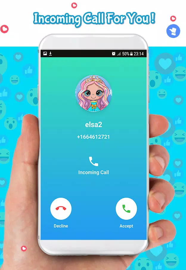 اسکرین شات 5 برنامه Fake Call  with Elssa & Chat