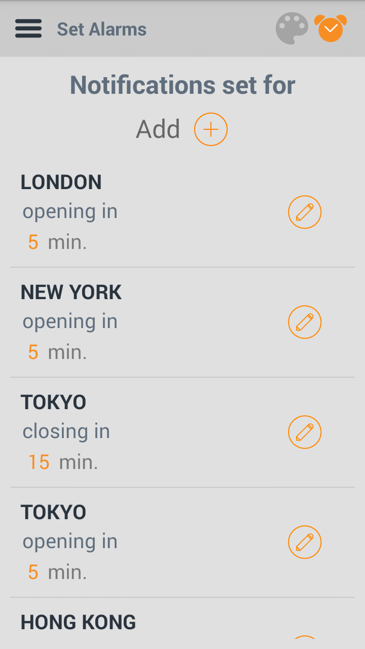 اسکرین شات 4 برنامه Market 24h Clock