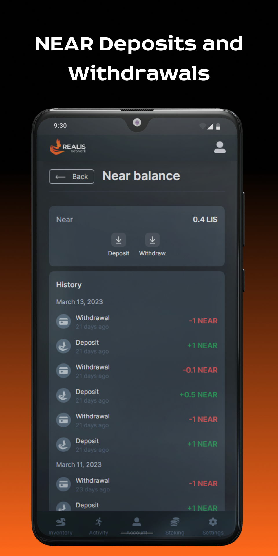 اسکرین شات 6 برنامه Realis Wallet: Marketplace NFT