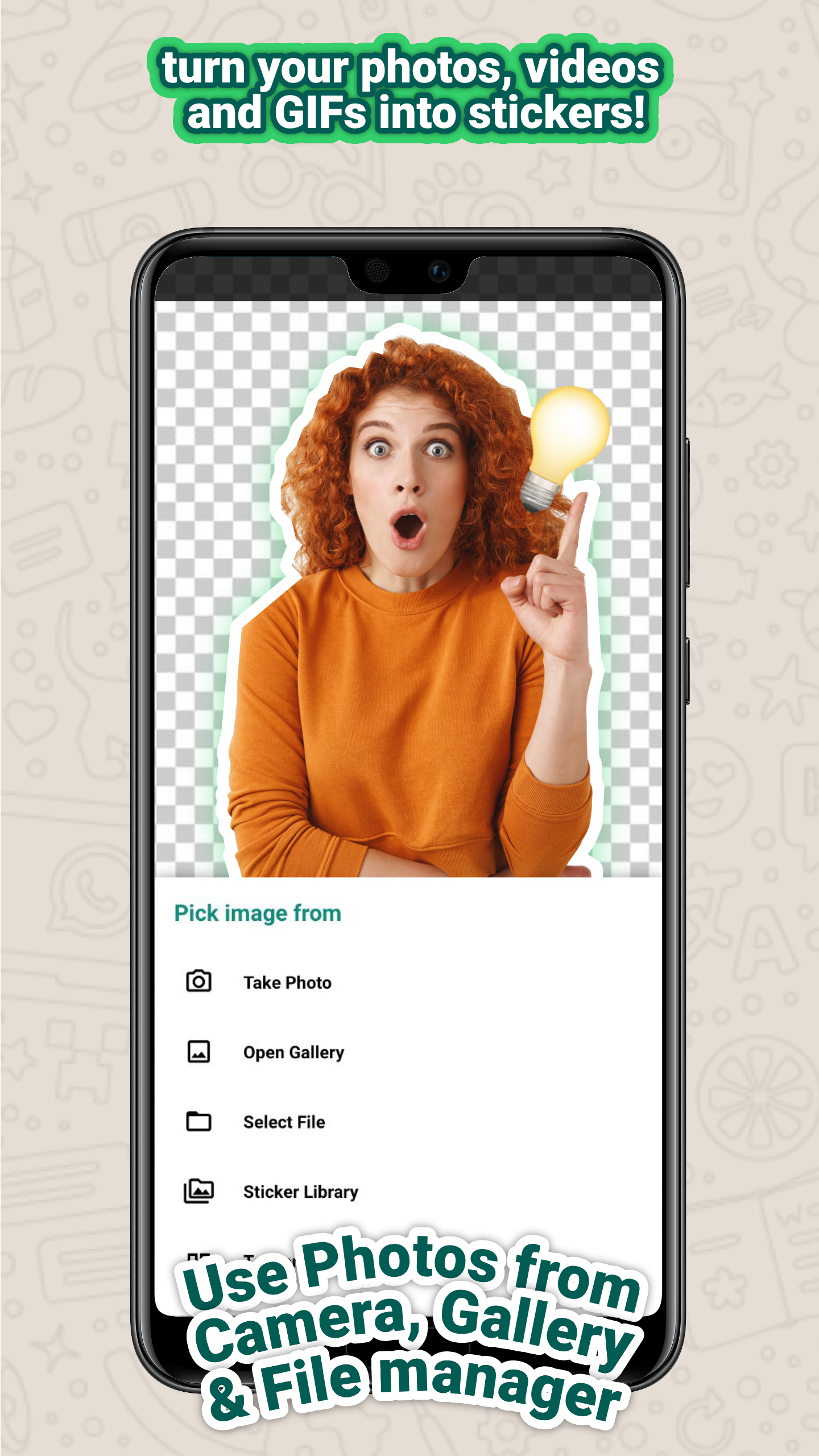 اسکرین شات 3 برنامه Sticker maker
