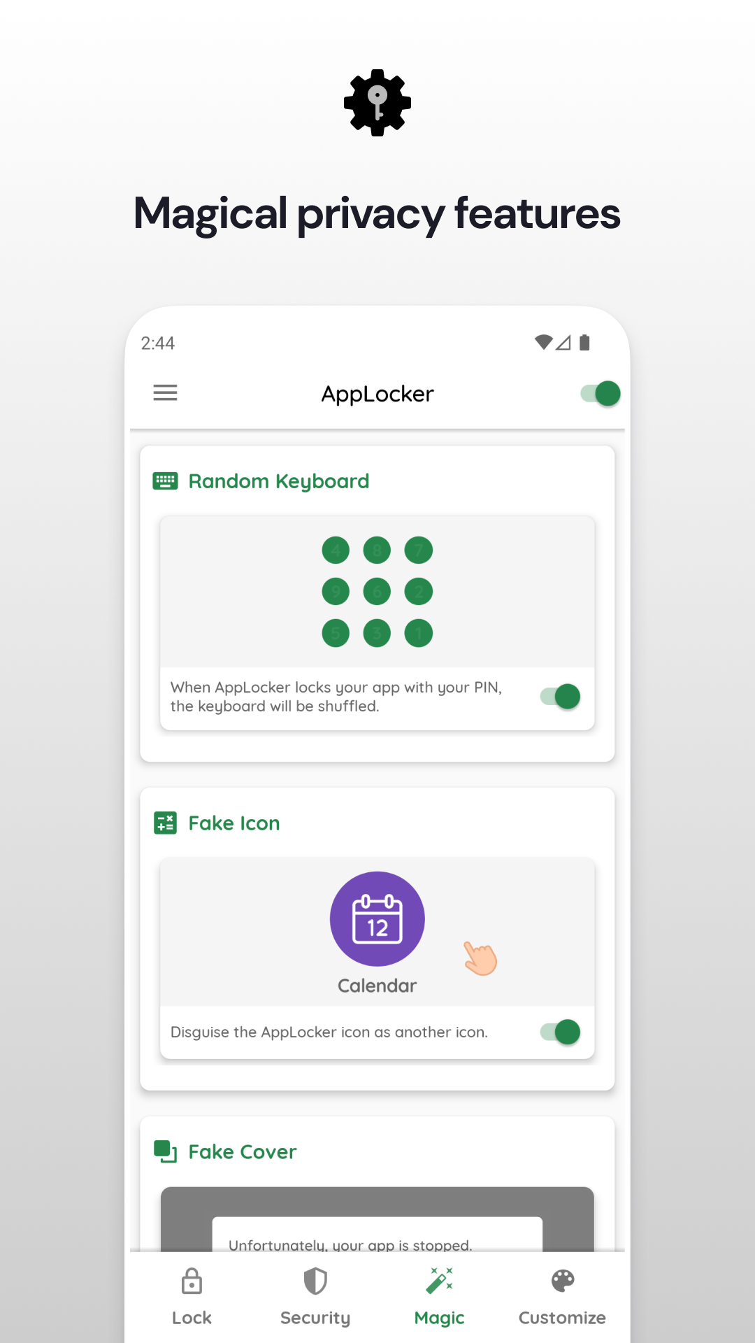 اسکرین شات 6 برنامه App Lock: Fingerprint, Pattern