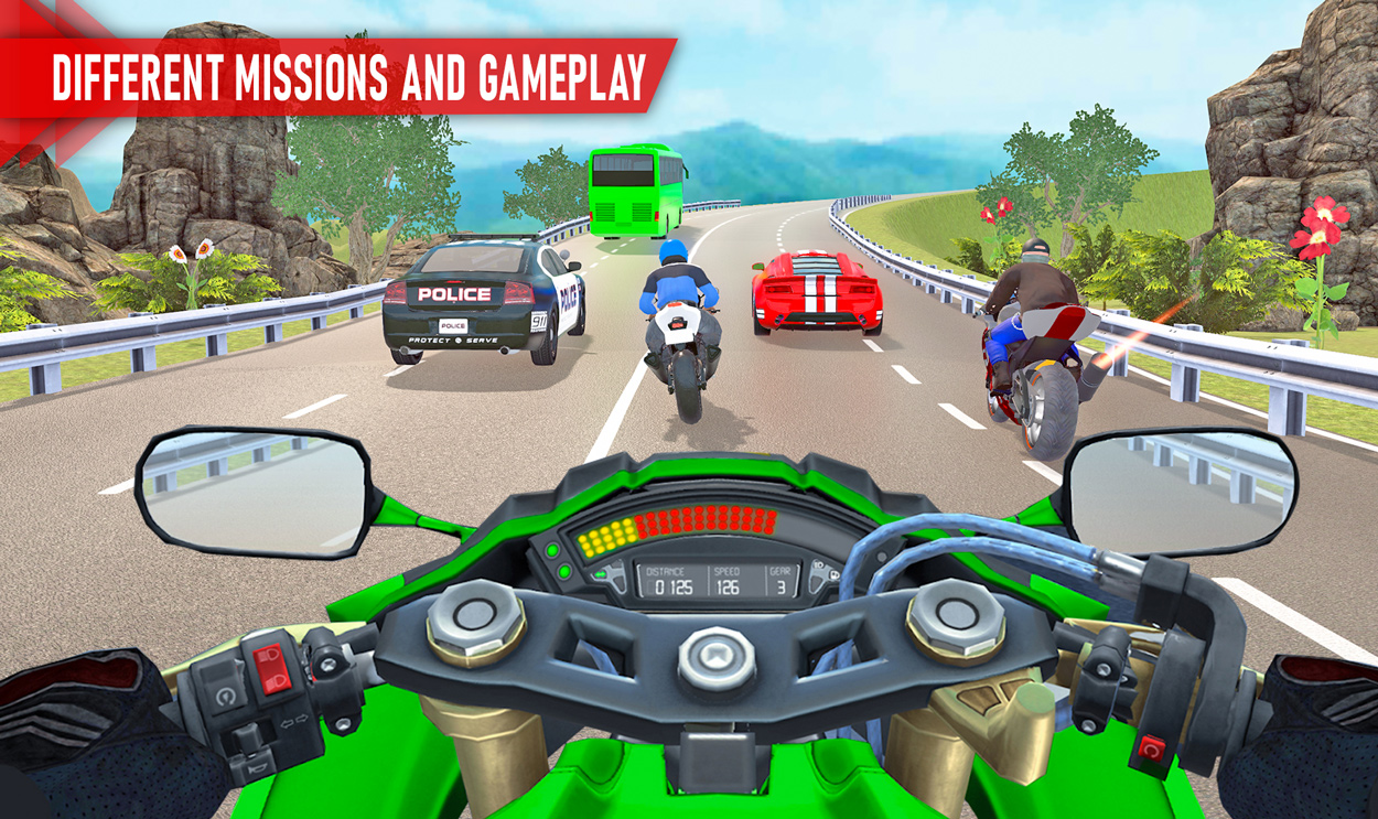 اسکرین شات 3 بازی Motorcycle Racing - Bike Rider
