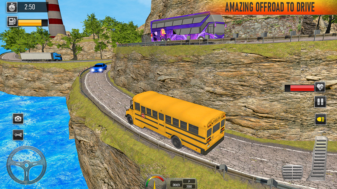 اسکرین شات 5 بازی School Bus Coach Driving Game