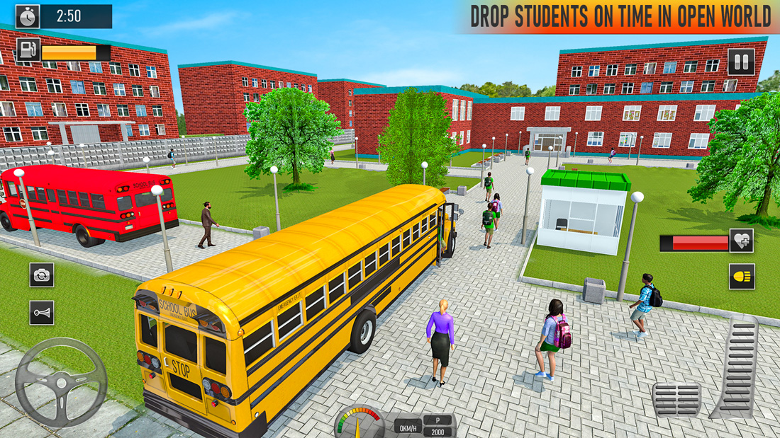 اسکرین شات 3 بازی School Bus Coach Driving Game