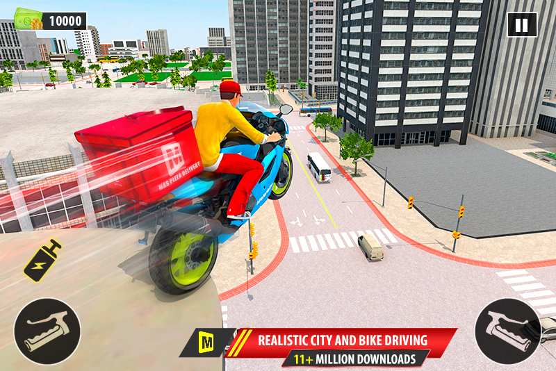 اسکرین شات بازی Bike Pizza Delivery: Food Game 4