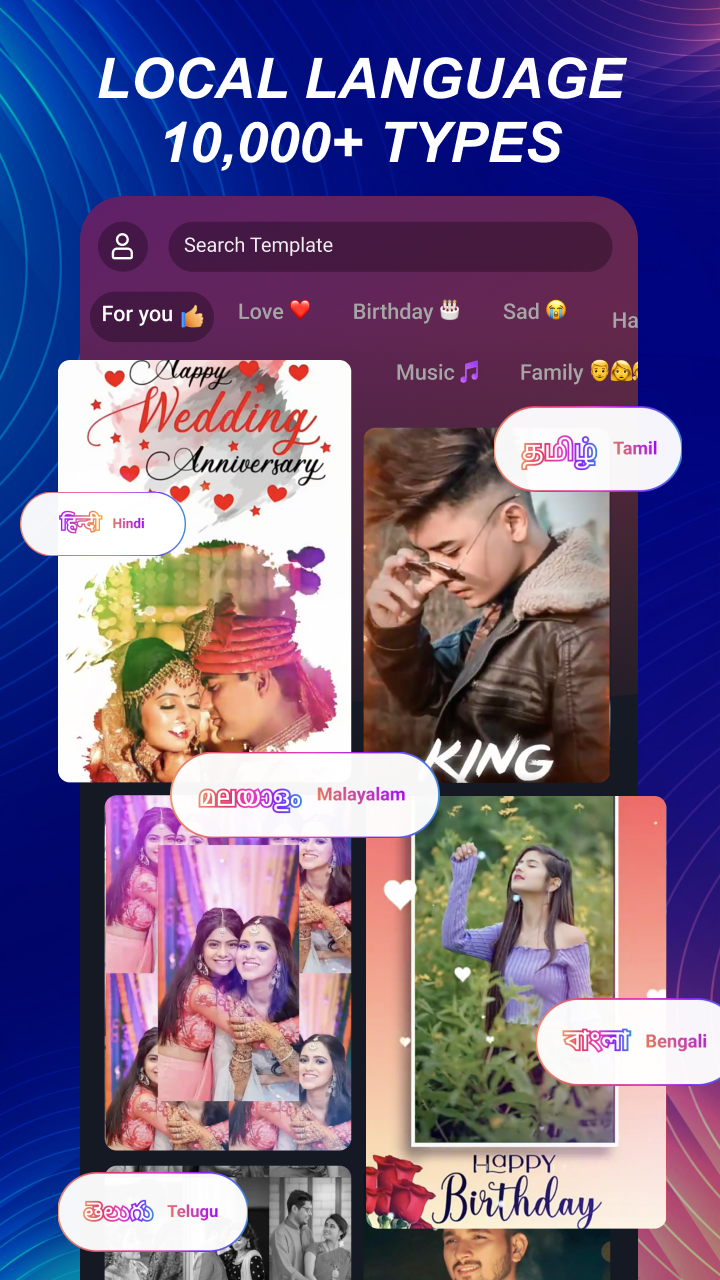 اسکرین شات 2 برنامه mAst: Music Status Video Maker