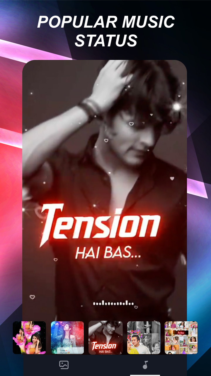 اسکرین شات 2 برنامه mAst: Music Status Video Maker