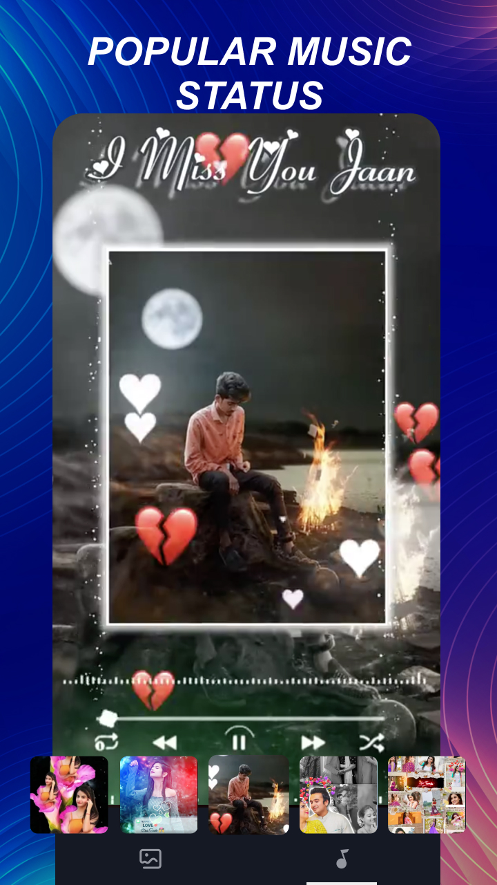 اسکرین شات 3 برنامه mAst: Music Status Video Maker