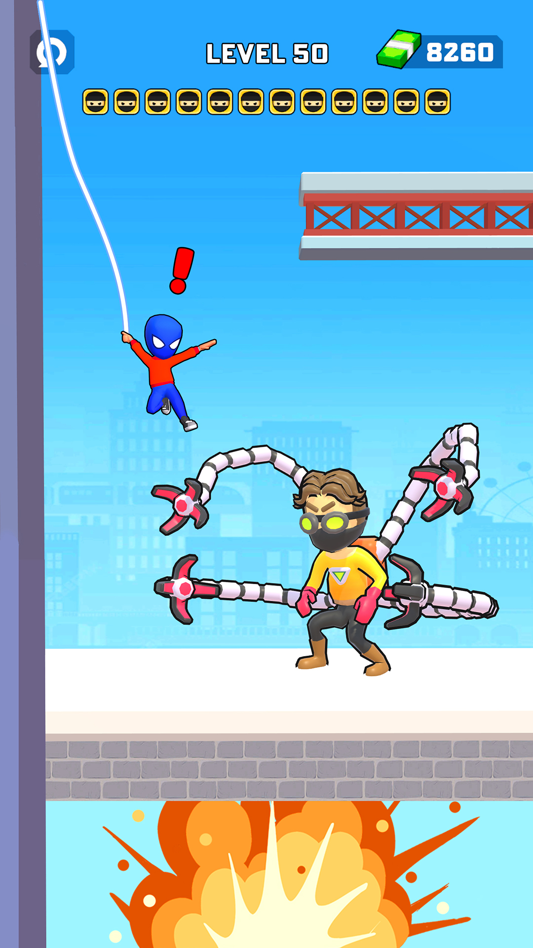 اسکرین شات 6 بازی Swing Hero: Superhero Fight