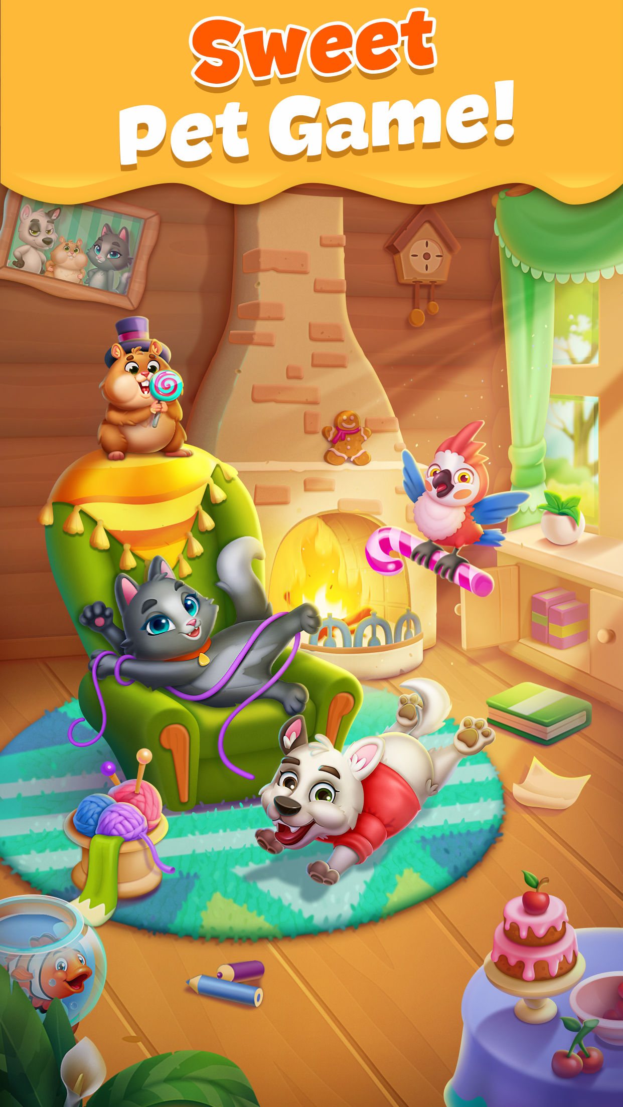 اسکرین شات 1 بازی Pet Candy Puzzle-Match 3 games