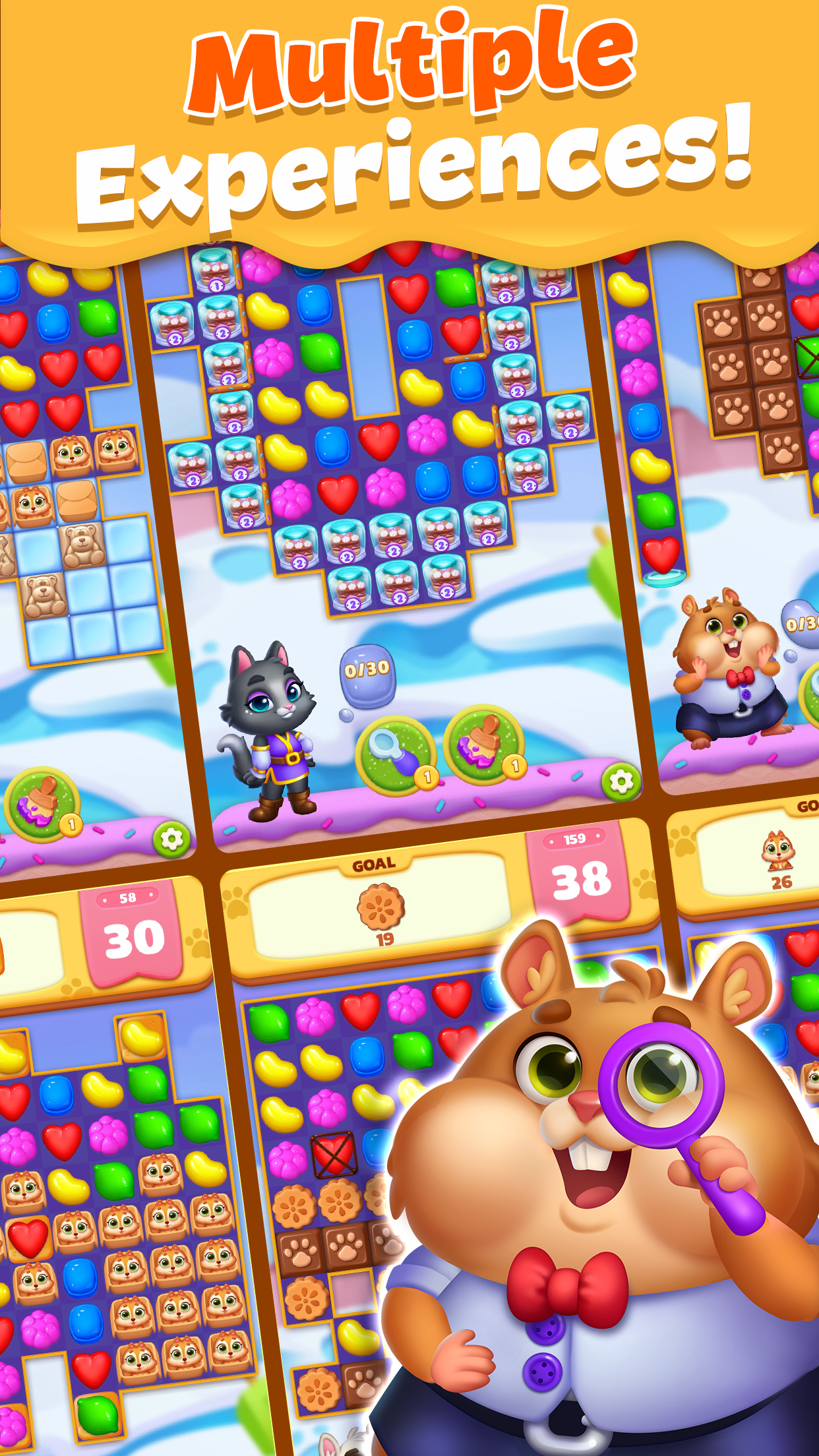 اسکرین شات 5 بازی Pet Candy Puzzle-Match 3 games