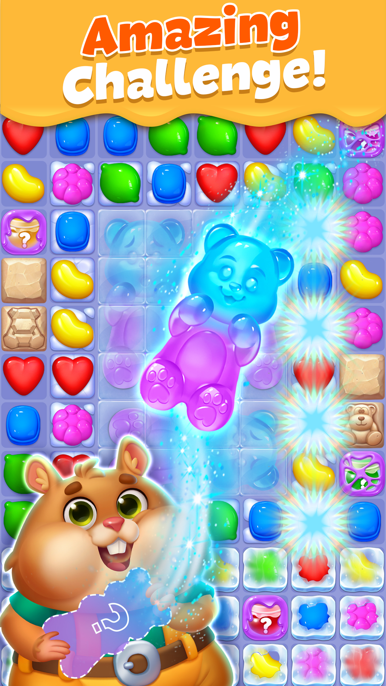 اسکرین شات 2 بازی Pet Candy Puzzle-Match 3 games