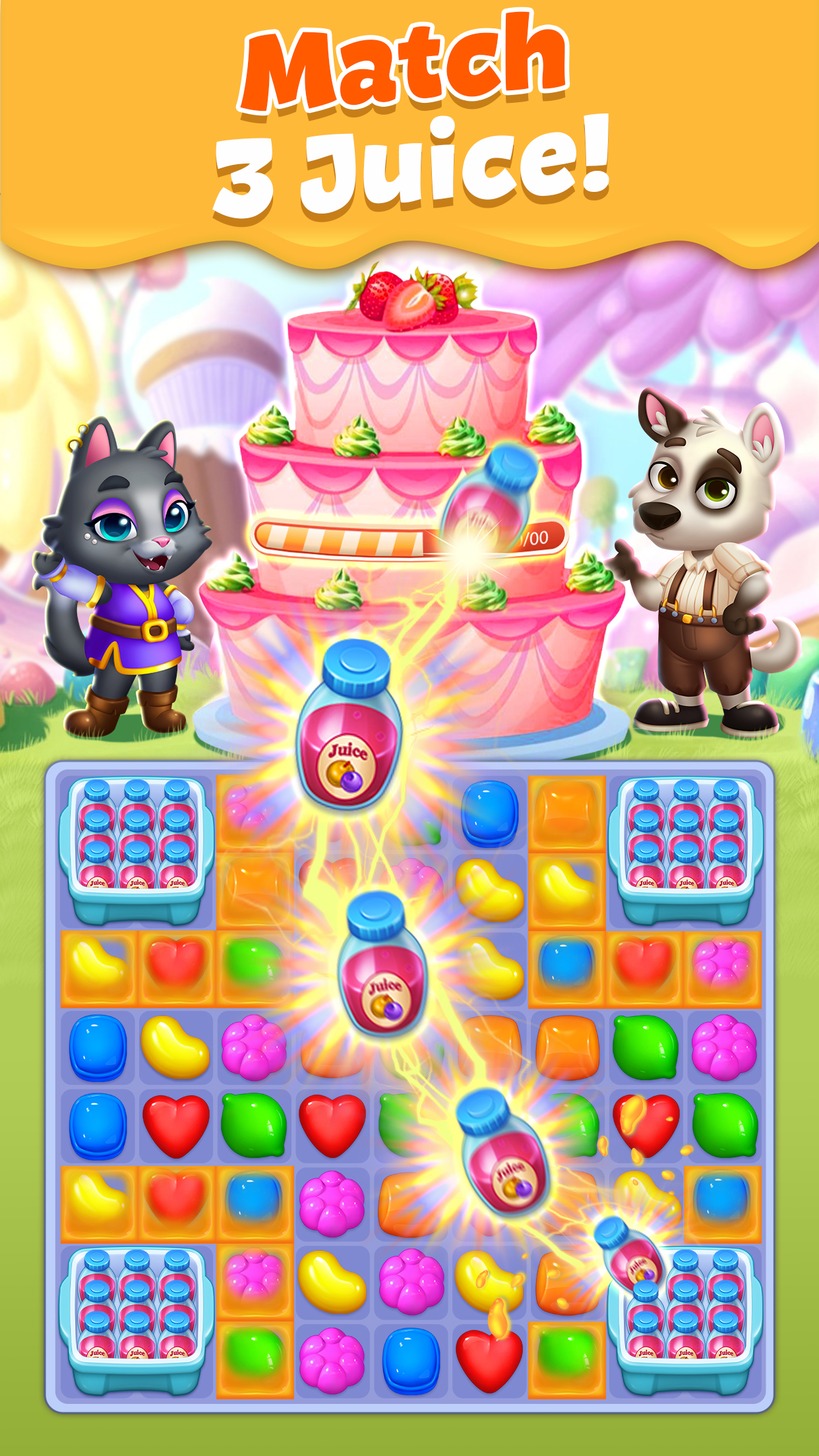اسکرین شات 4 بازی Pet Candy Puzzle-Match 3 games