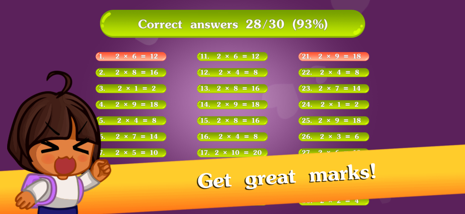 اسکرین شات 8 بازی Math: Multiply & Division